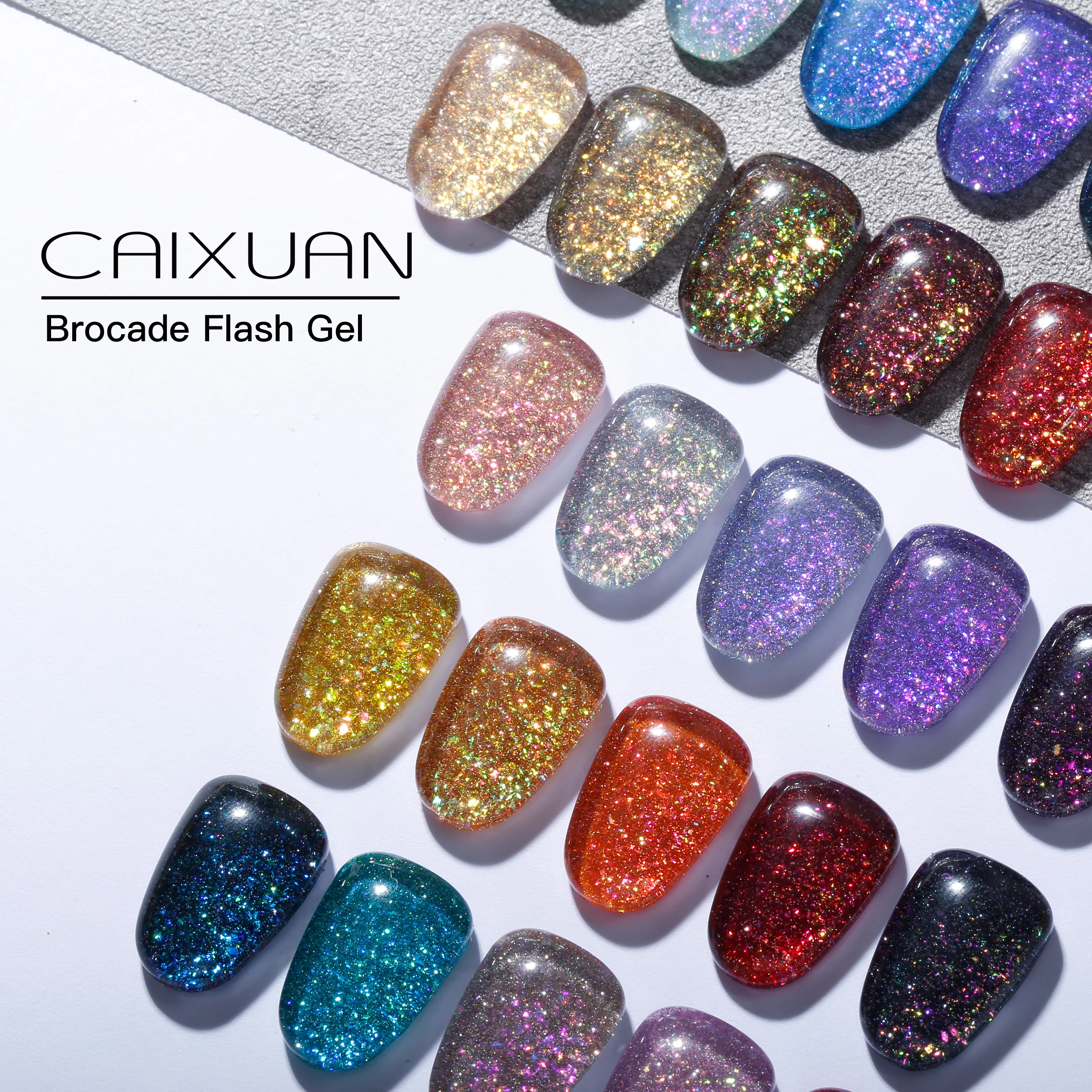 New arrivals Aurora star gel 16 colors bling glitter gel for nail gel polish