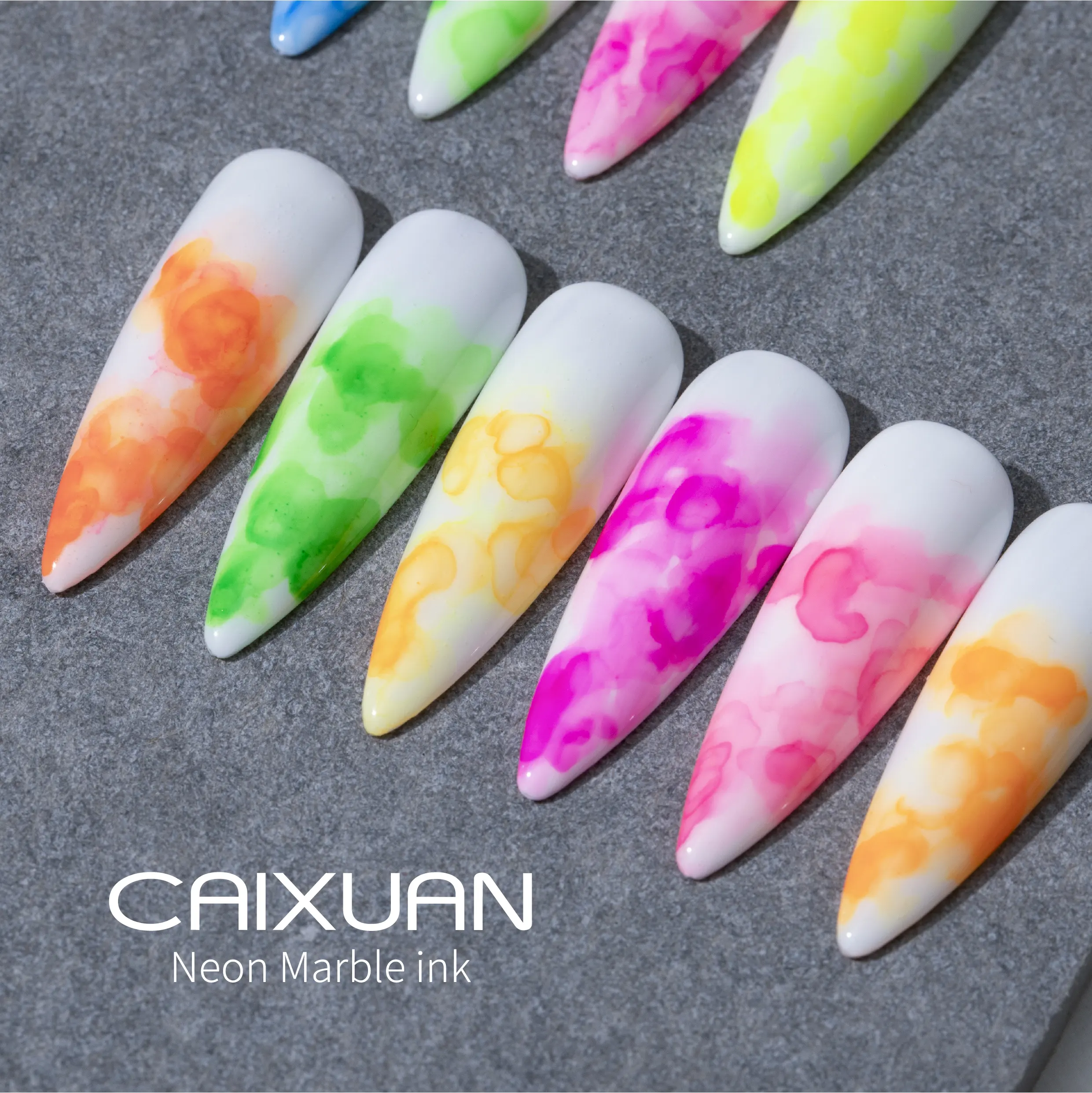 Super quality liquid blossom gel neon color marble ink soak off for art design blooming
