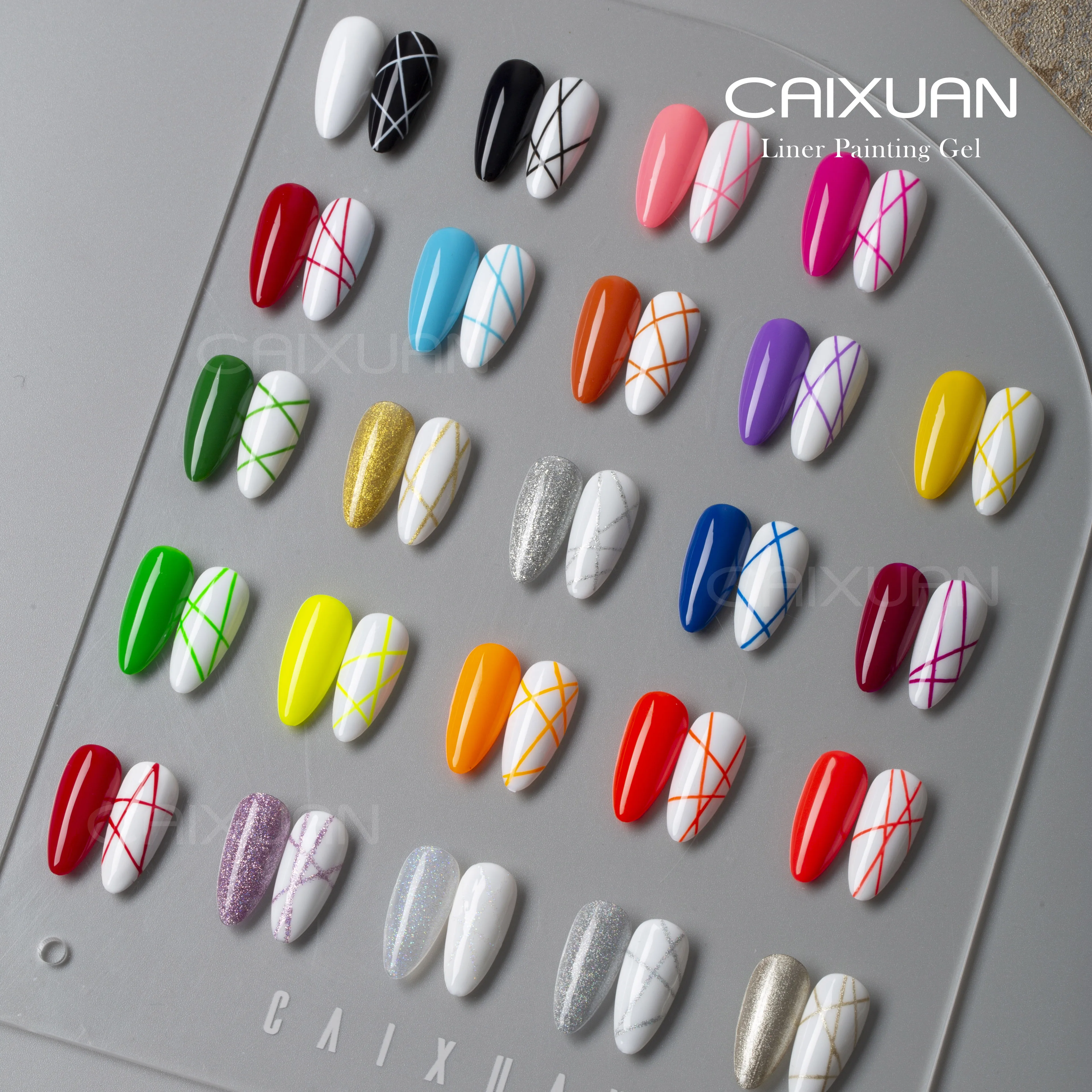 2021 new product 24 colors set gel liner nail art painting gel for nail art gel liner