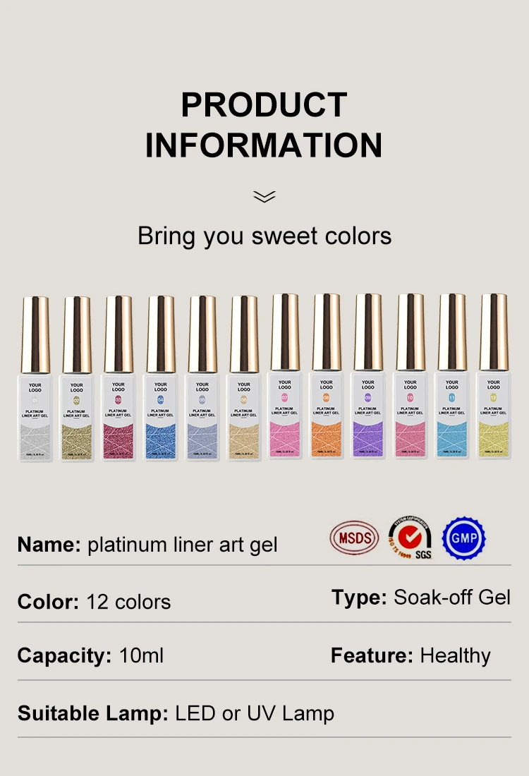 Caixuan Platinum Liner Art Gel OEM/ODM Wholesale UV Gel Polish