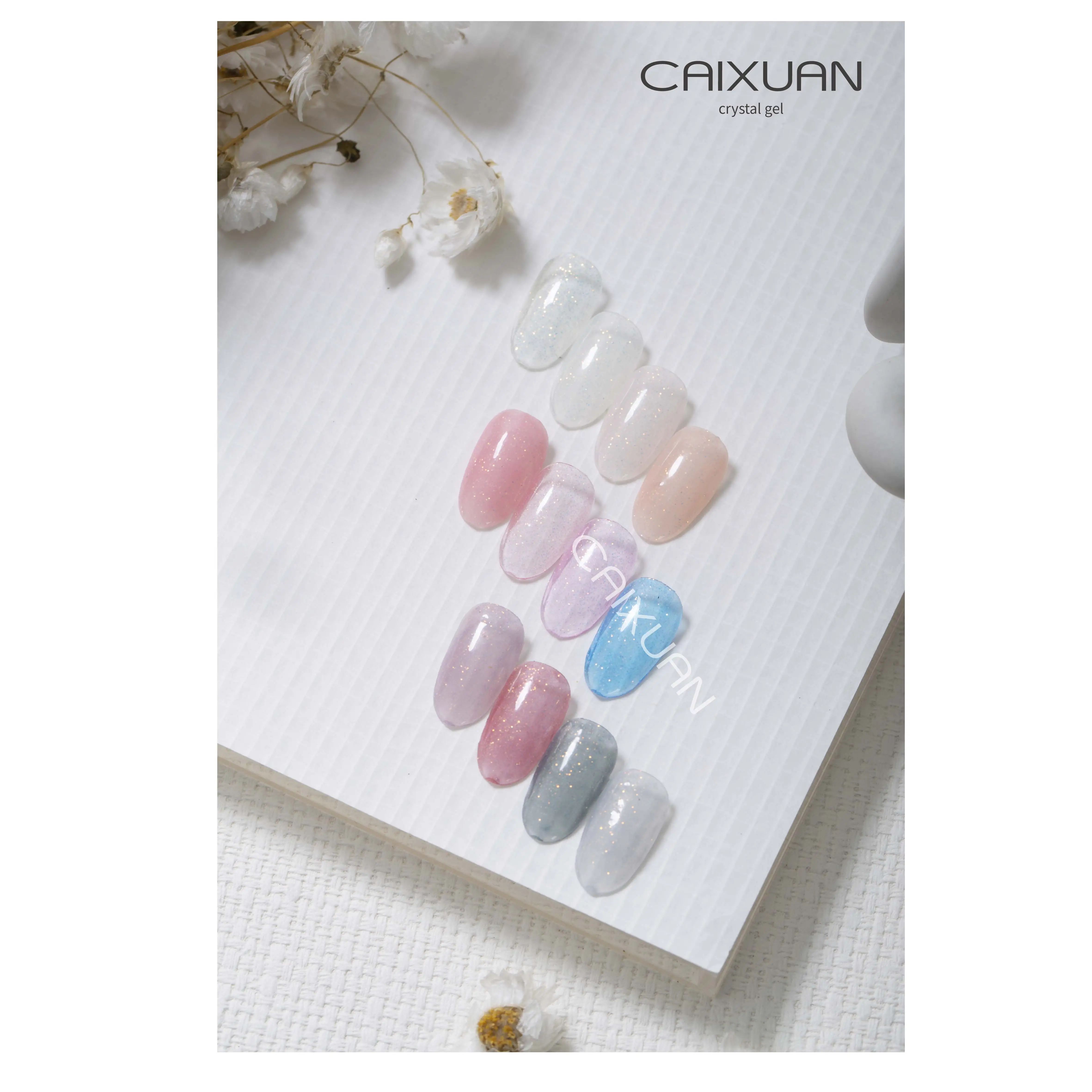 CX Beauty Crystal Gel 12 Colors Soak Off Nail Supply Wholesale