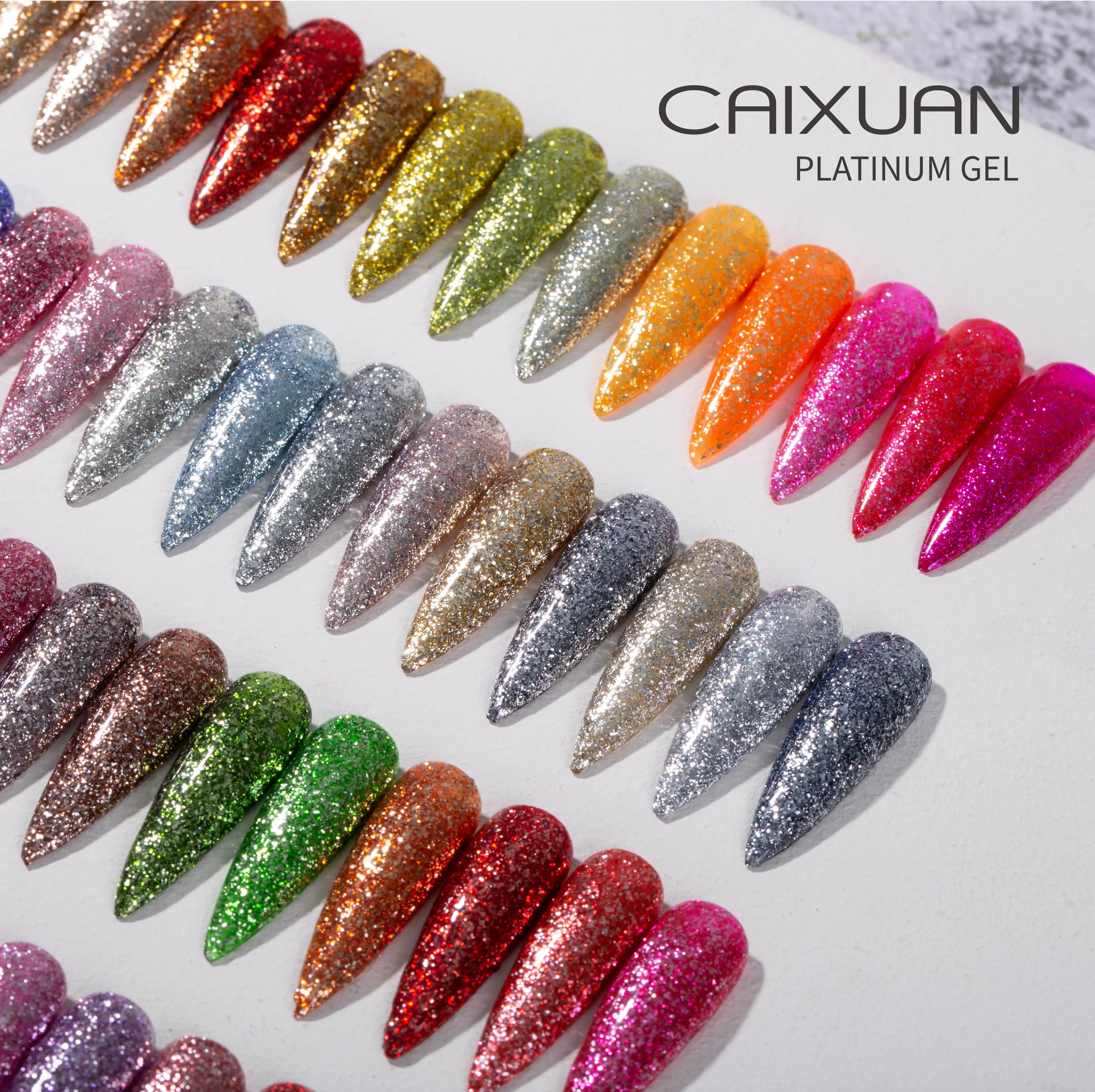 Factory direct selling reasonable price wholesale OEM nail art uv gel disco platinum gel with micro shiny