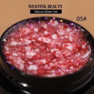 Caixuan new arrival Sakura glitter gel uv gel soak off