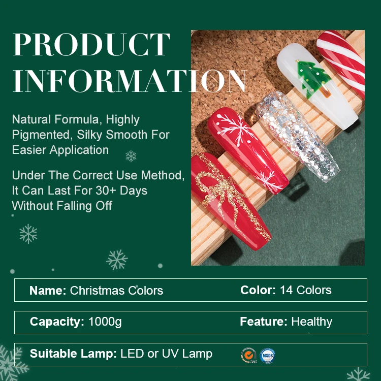 Hot Selling Christmas Colors Wholesale Price 1kg/5kg Bulk Package