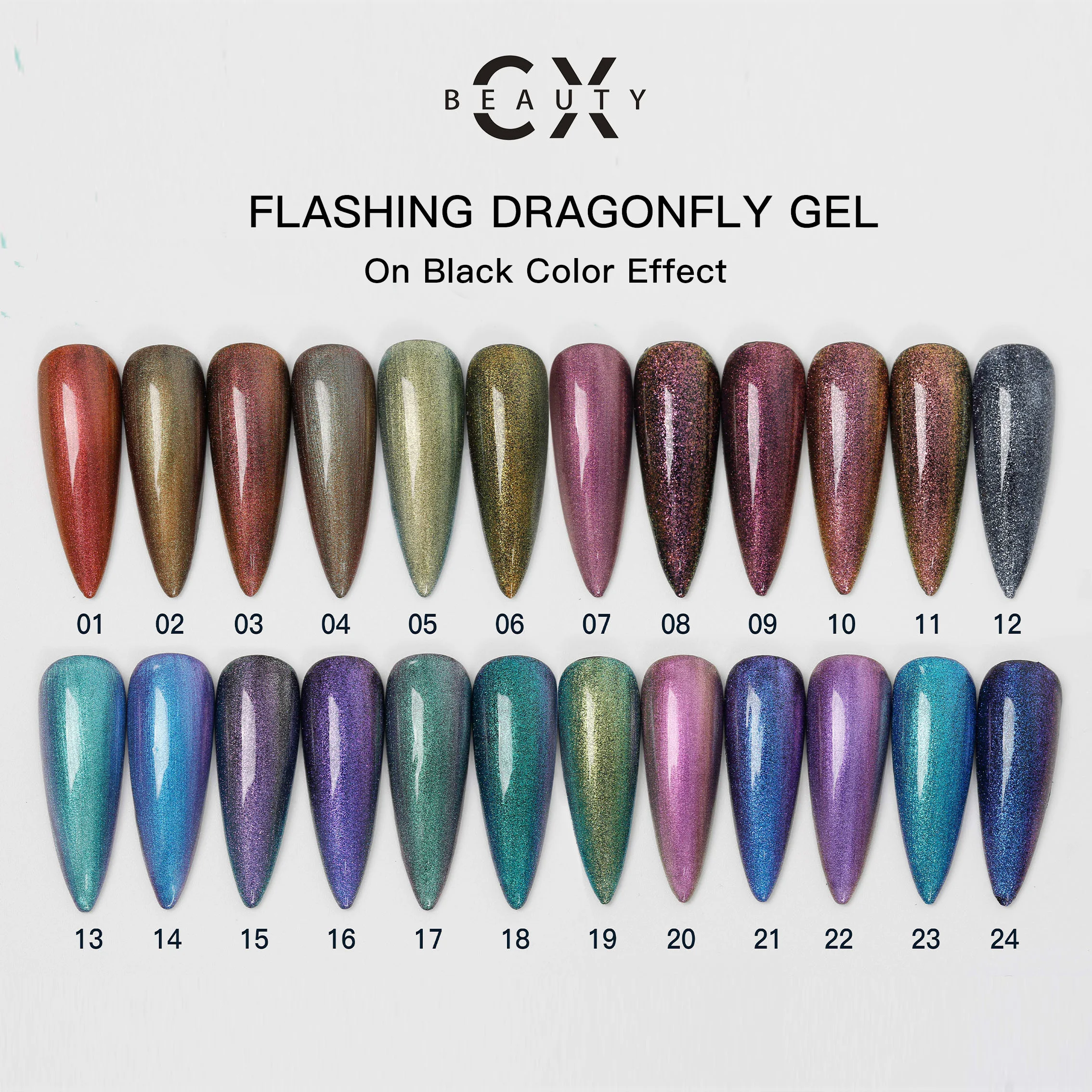 UV GEL nail product OEM 24 colors Shiny Color gel polish for professional nail supplier