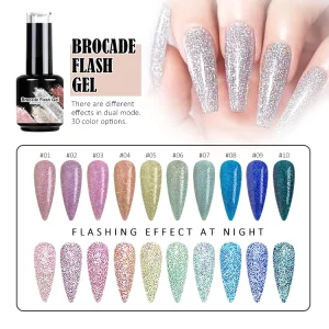 Caixuan Brocade Flash Gel Nail Gel Manufacture High Quality Nail Gel Polish