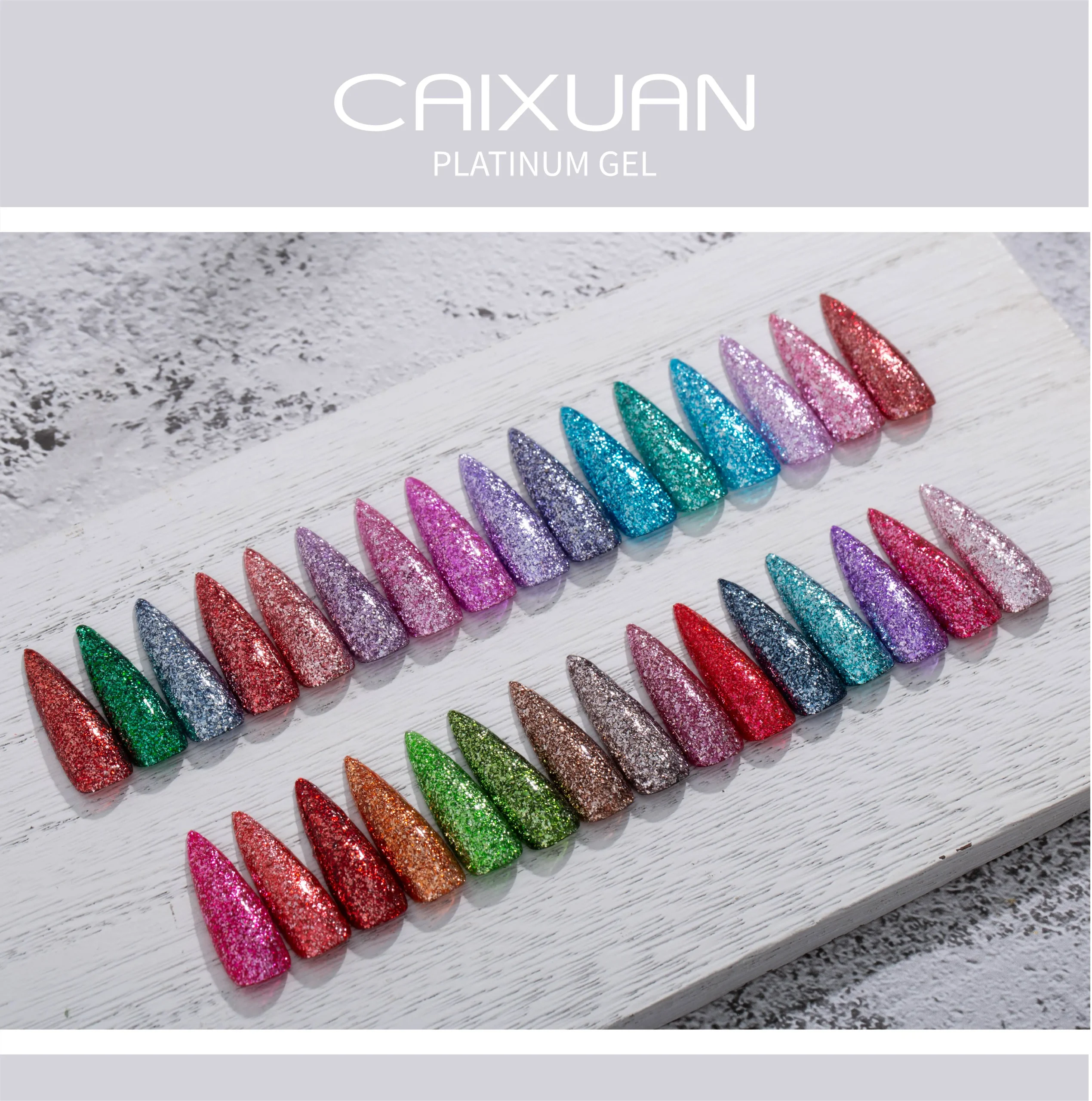 Shining Like A Diamond Nail Polish Platinum Gel Nail In UV Gel For Nail Art Paint Glitter Gel