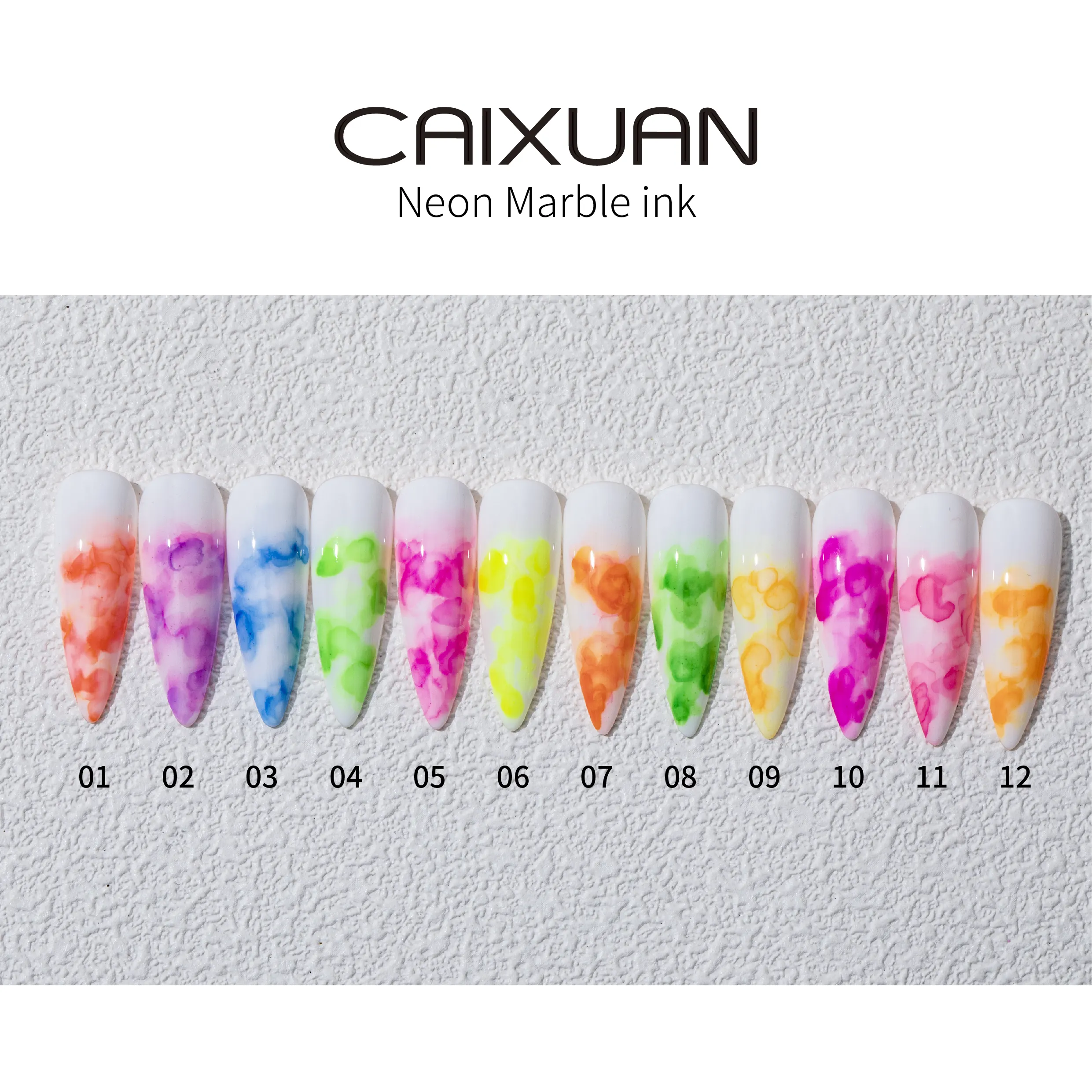2021 private label nail supplies neon marble ink gel polish for beauty decoration