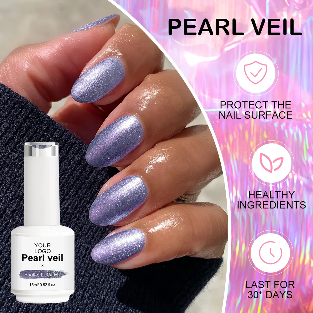 Hot Sale Pearl Veil Color Gel Wholesale UV Gel for Nail Art ODM/OEM - Image 3