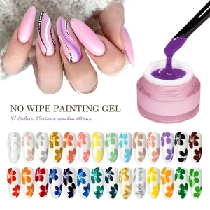 OEM/ODM No Wipe Painting Gel High Quality for Nail Art Stamping Gel 2 in 1