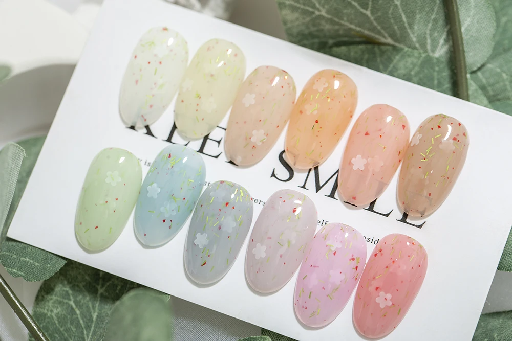 CX BEAUTY new arrival a acre of flower gel flower chips uv gel for nail art