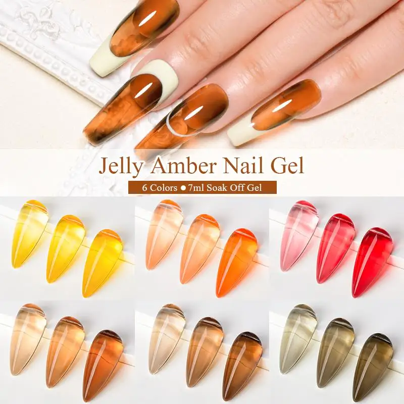 Amber Gel High Quality Gel Nail Polish UV Gel Colour for nail salon
