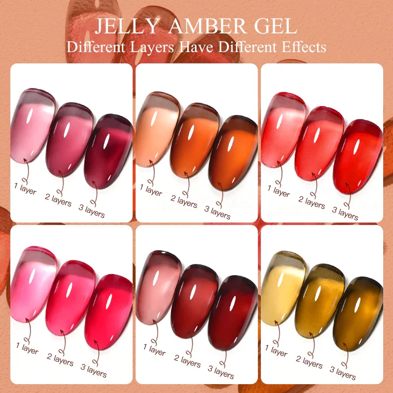 Amber Gel High Quality Gel Nail Polish UV Gel Colour for nail salon