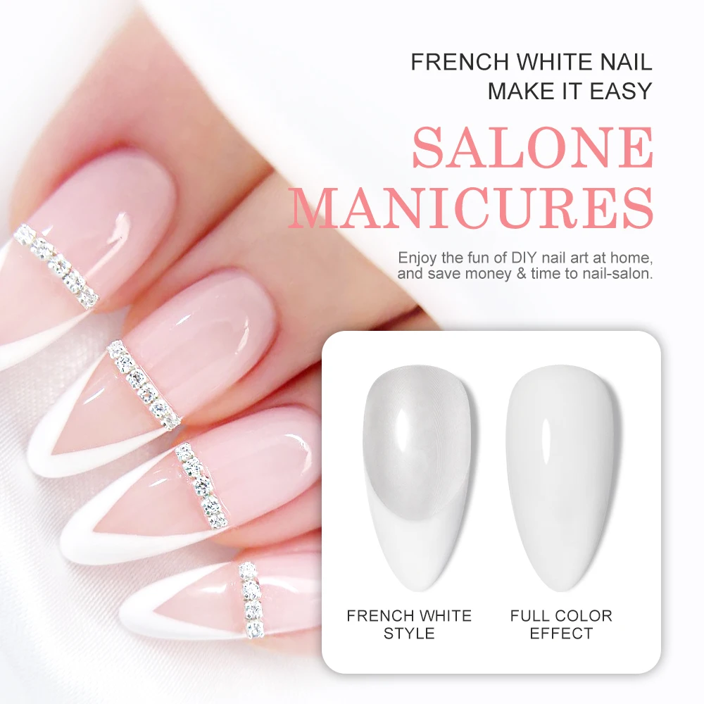 Free Samples French White Color Gel Polish Wholesale Price 1kg/5kg Bulk Package