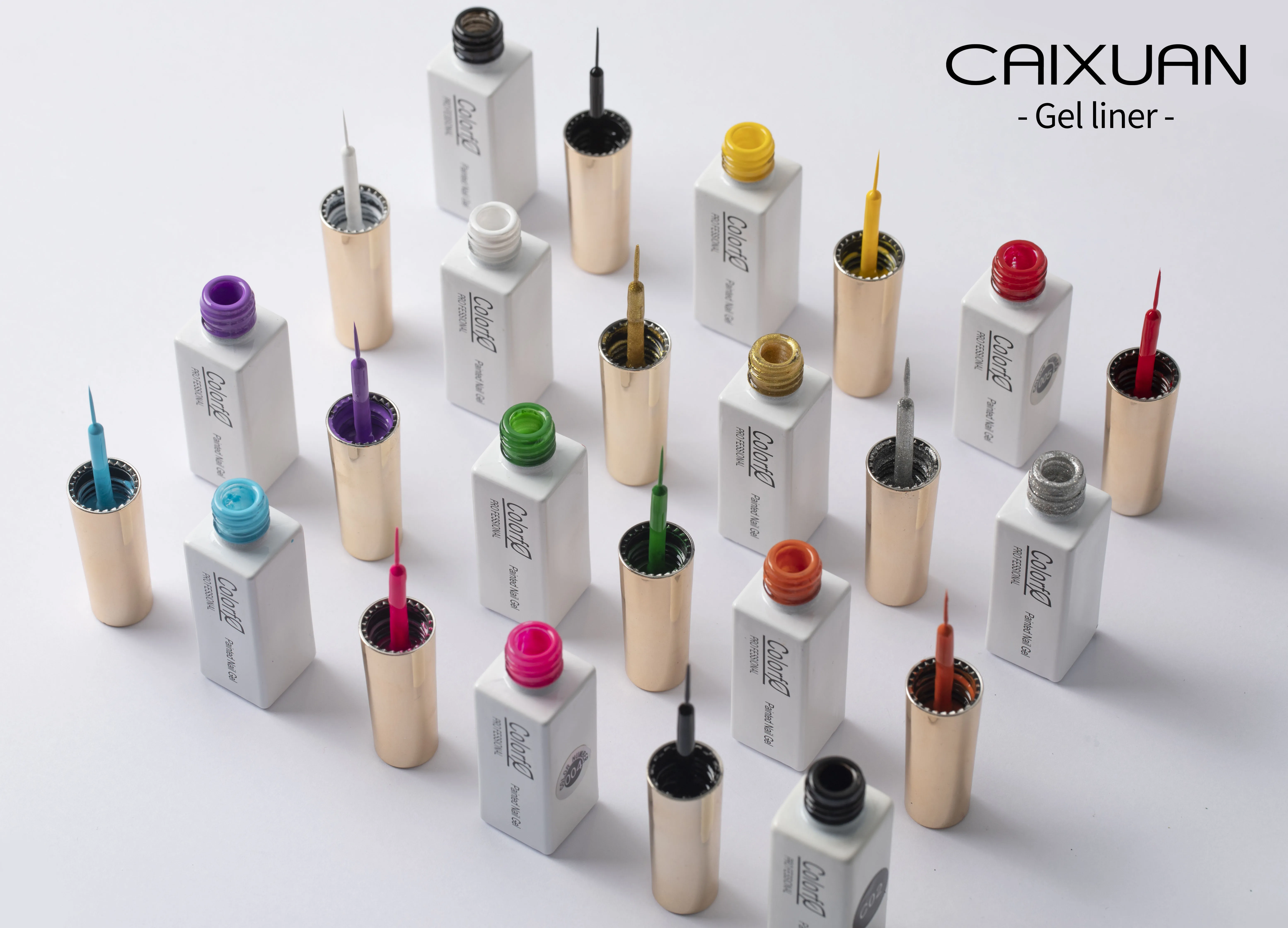 2021 new product 24 colors set gel liner nail art painting gel for nail art gel liner
