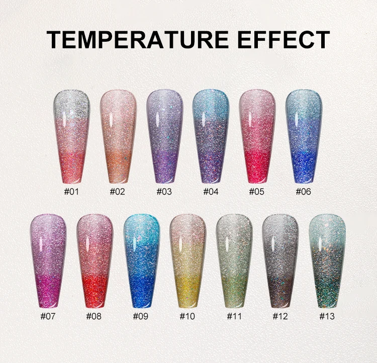 Nail Supplies Mood Change Disco Gel Reflective UV Gel Polish OEM/ODM