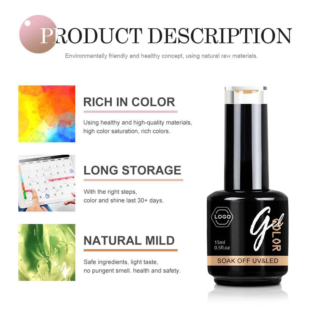 Nail Supplies Color Gel Gel for Autumn and Winter UV Gel Polish OEM/ODM