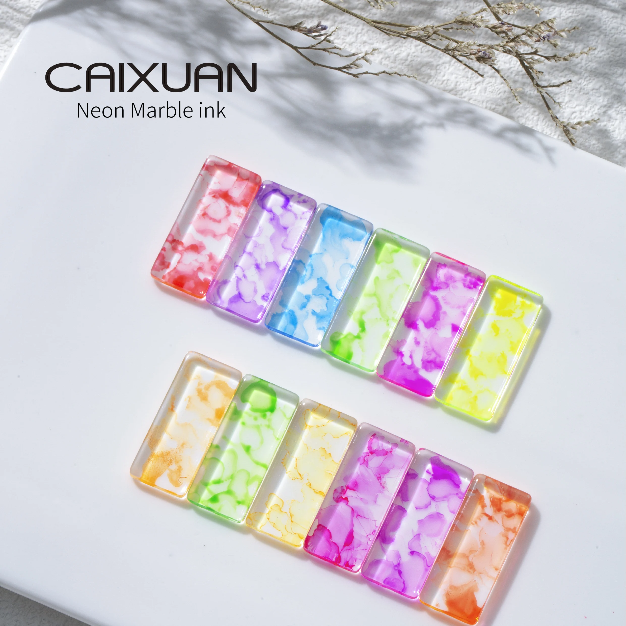 CX beauty private label oem services wholesale uv gel nail polish watercolor Neon Marble Ink for nail design