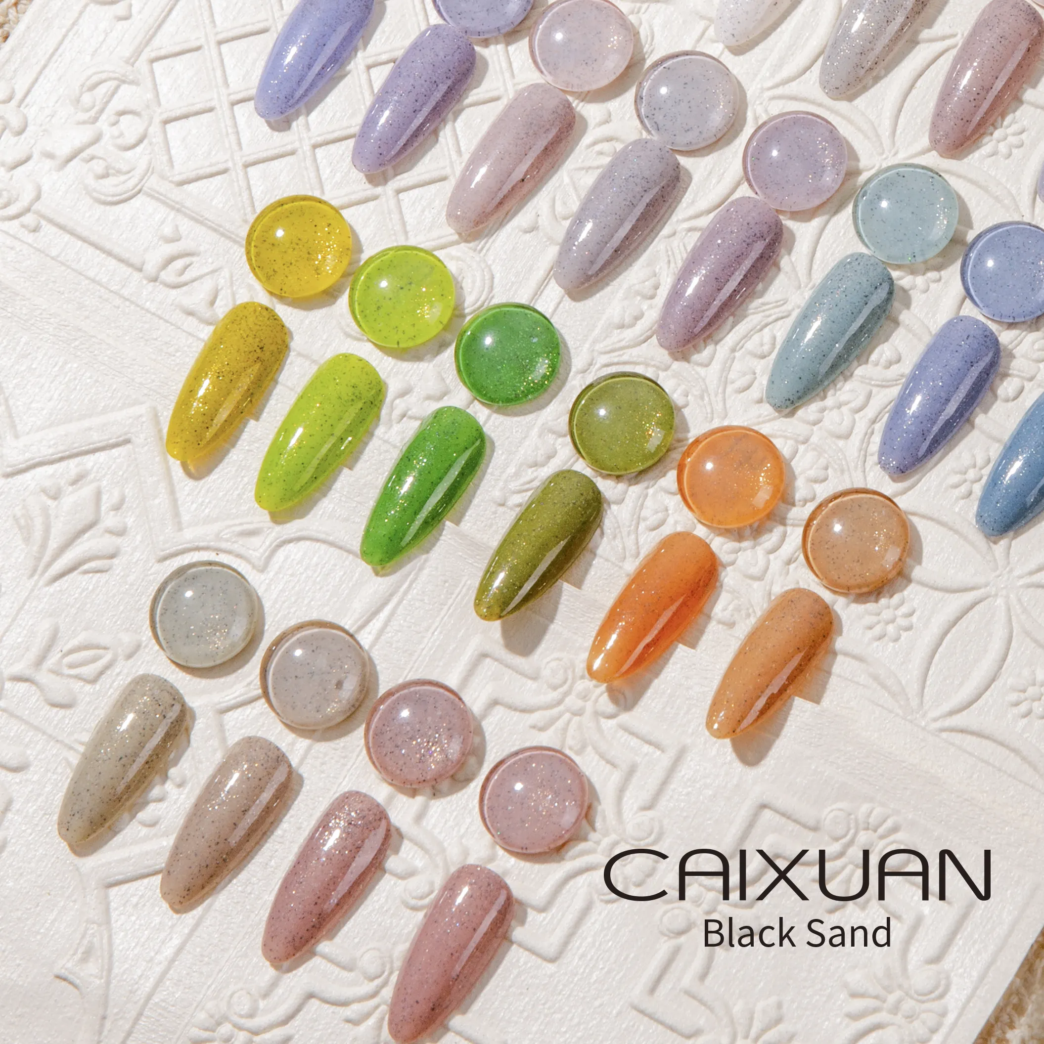 Factory Bulk hotsale Black Sand gel Soak Off UV LED color gel polish nail art for nail salon