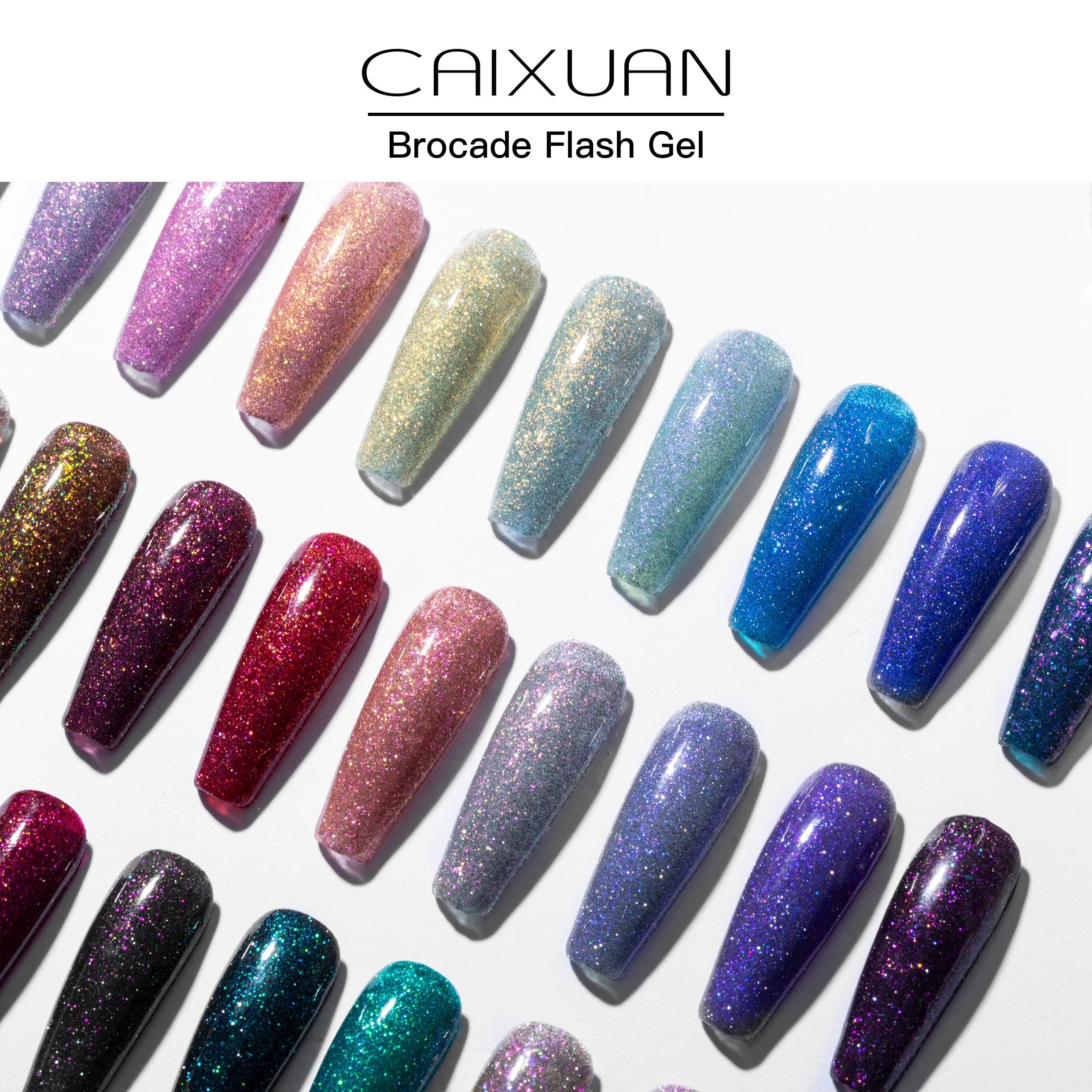 New arrivals Aurora star gel 16 colors bling glitter gel for nail gel polish