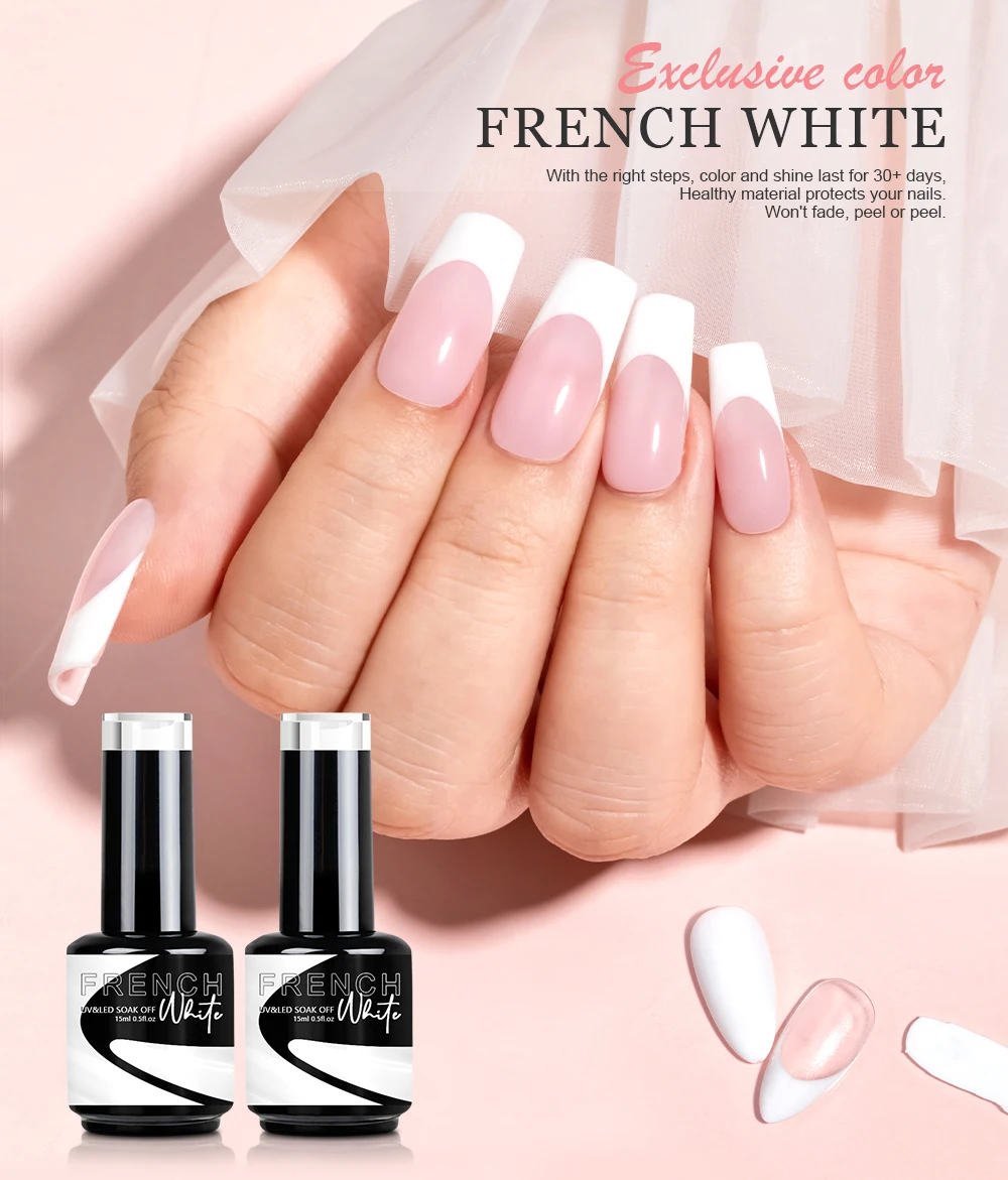 CX Beauty French White Gel Polish 15ml Gel Wholesale Sock Off Easily