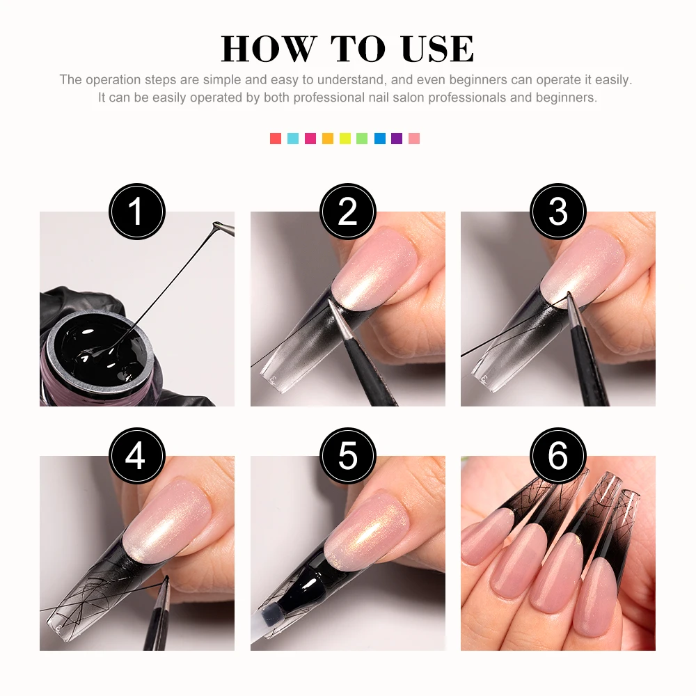 Spider Gel Paint Gel 24 Colors Wholesale Nails Supplies Salon Uv Nail Art Painting Spider Gel