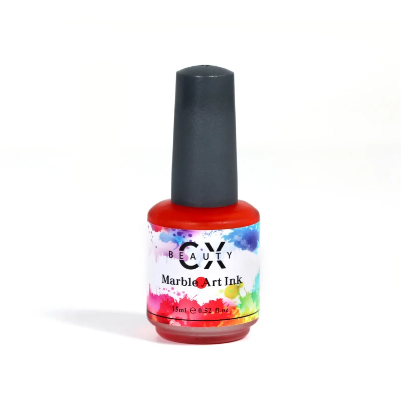 Private Label New Watercolor Marble Blooming Liquid Marble Ink with shimmer For Nails