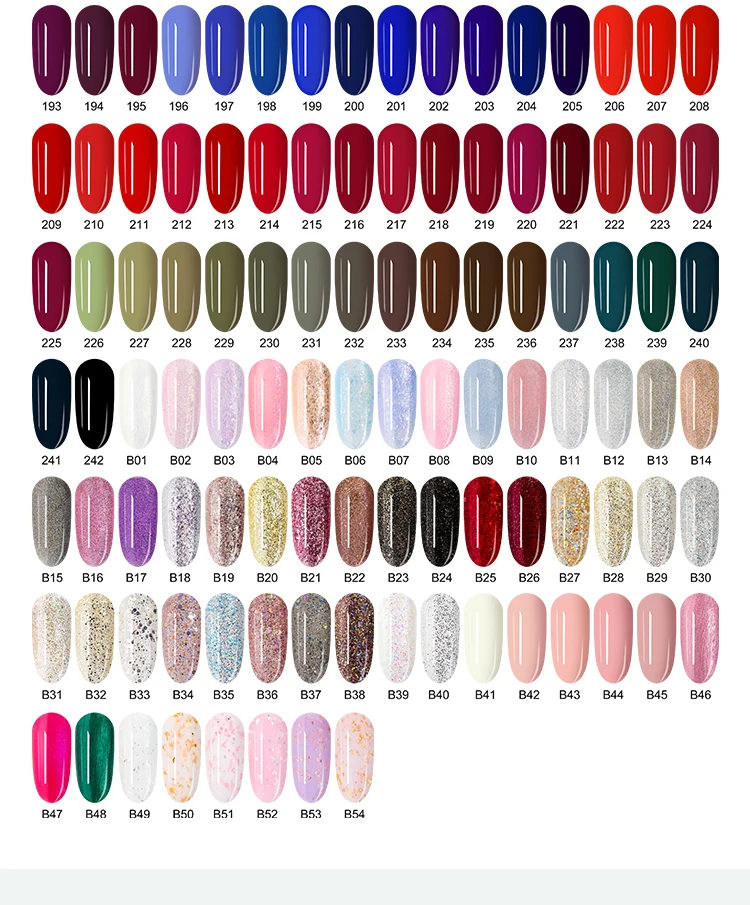 Free Sample Hema Free 296 Color Gel for Nail Salon Professional Nail Supply Gel Nail Polish