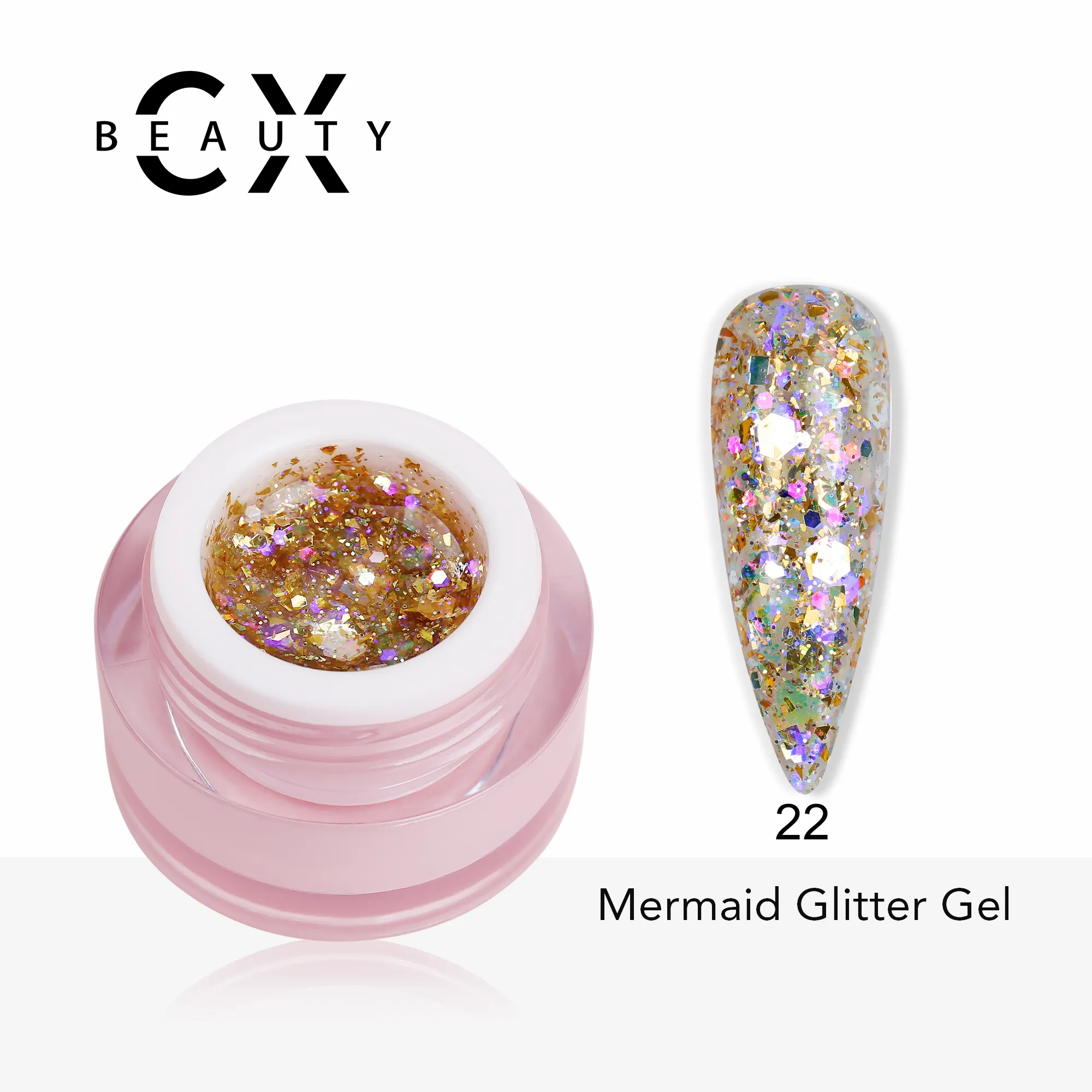 Bling gel polish high pigment highlighter 3D uv gel Mermaid glitter gel for nail art