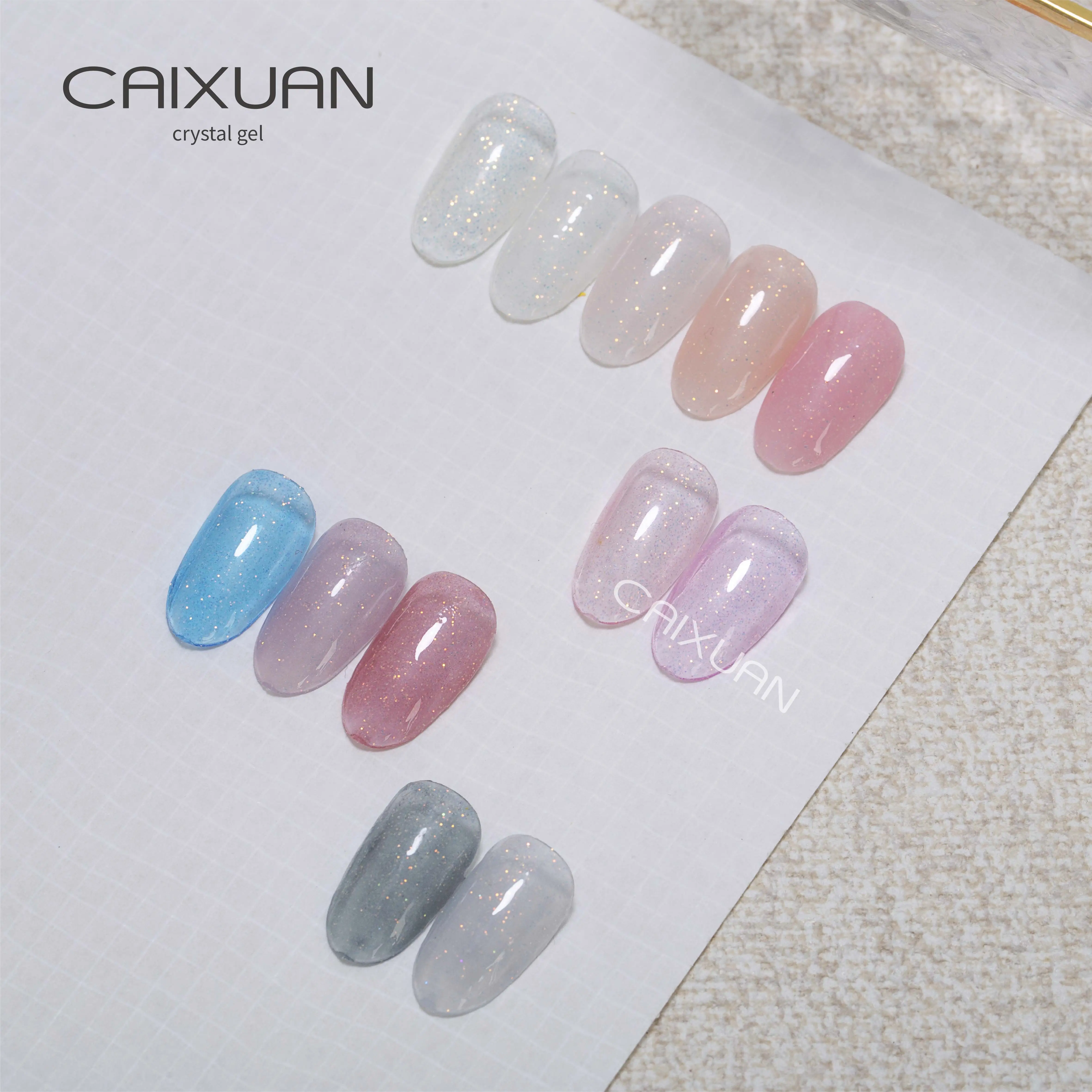 CX Beauty Crystal Gel 12 Colors Soak Off Nail Supply Wholesale