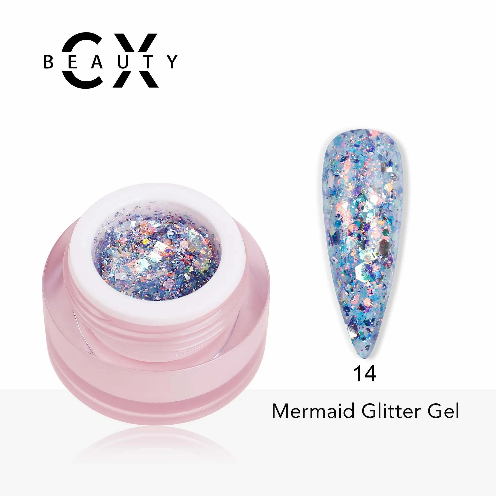 Bling gel polish high pigment highlighter 3D uv gel Mermaid glitter gel for nail art