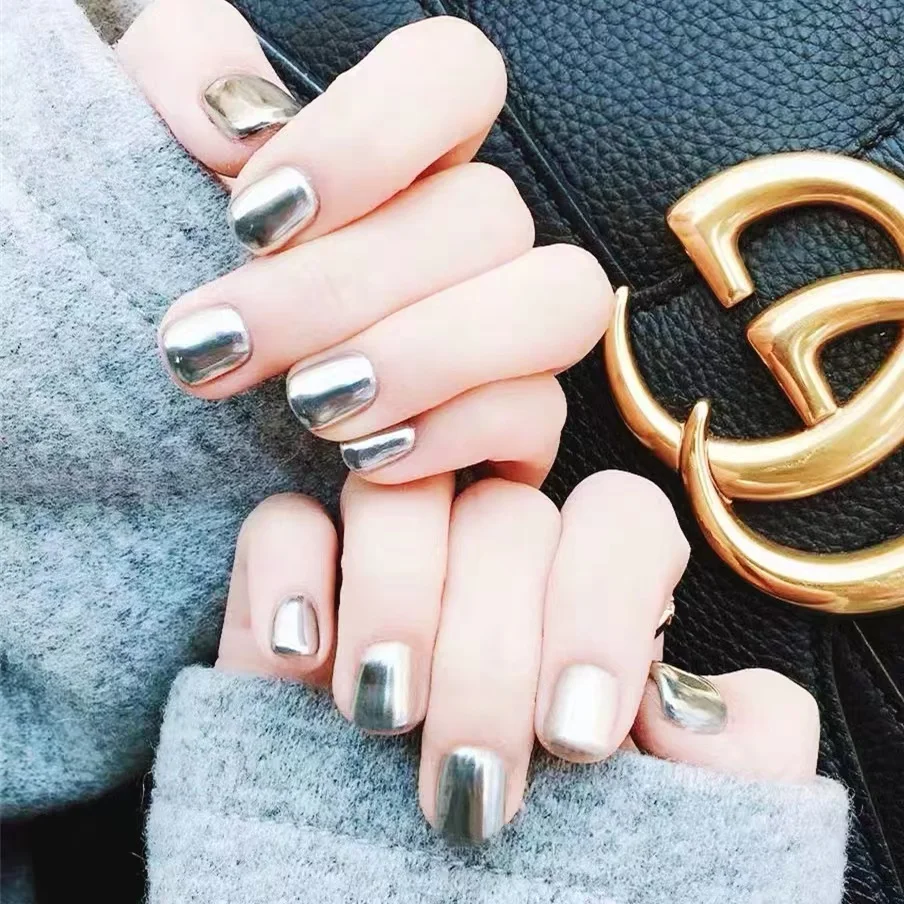 private label metallic and mirror effect gel 15ml chromed nails metallic nail gel
