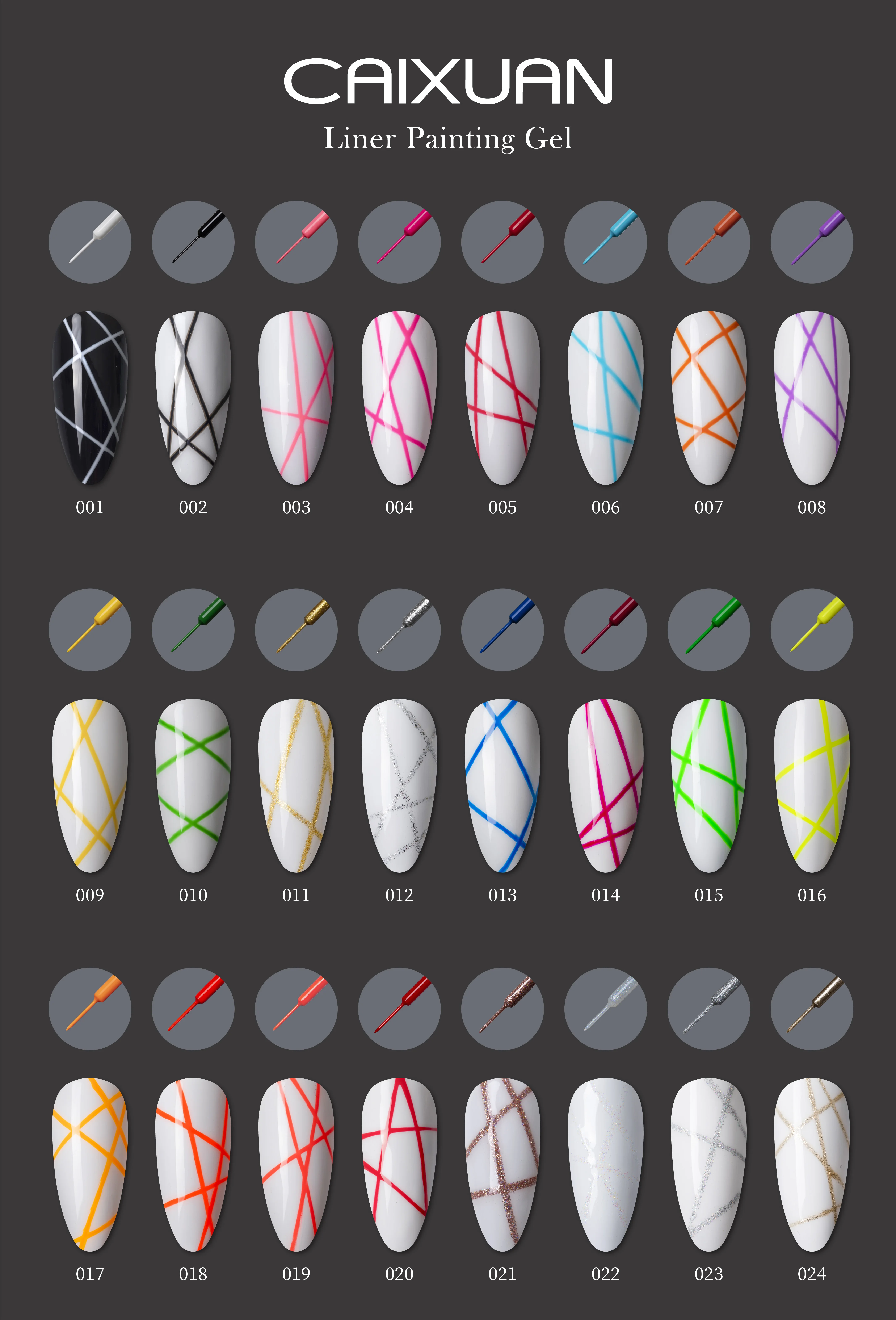 Professional wholesale uv led gel nail polish liner gel for nail art