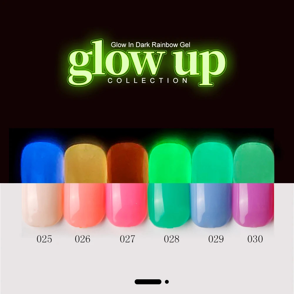 Non-toxic Good Quality Glow in Dark Rainbow Gel 36 Colors for Choice UV Gel