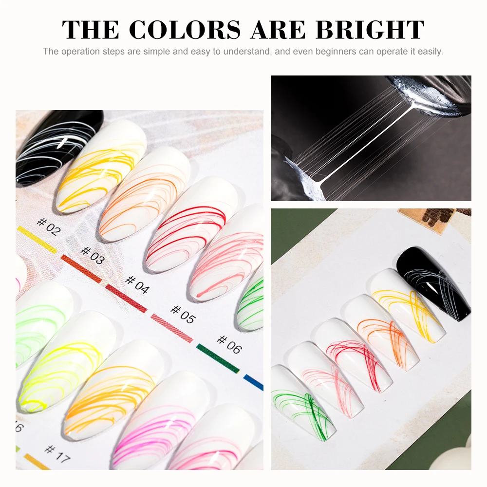 Spider Gel Paint Gel 24 Colors Wholesale Nails Supplies Salon Uv Nail Art Painting Spider Gel