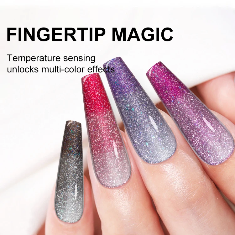 Nail Supplies Mood Change Disco Gel Reflective UV Gel Polish OEM/ODM