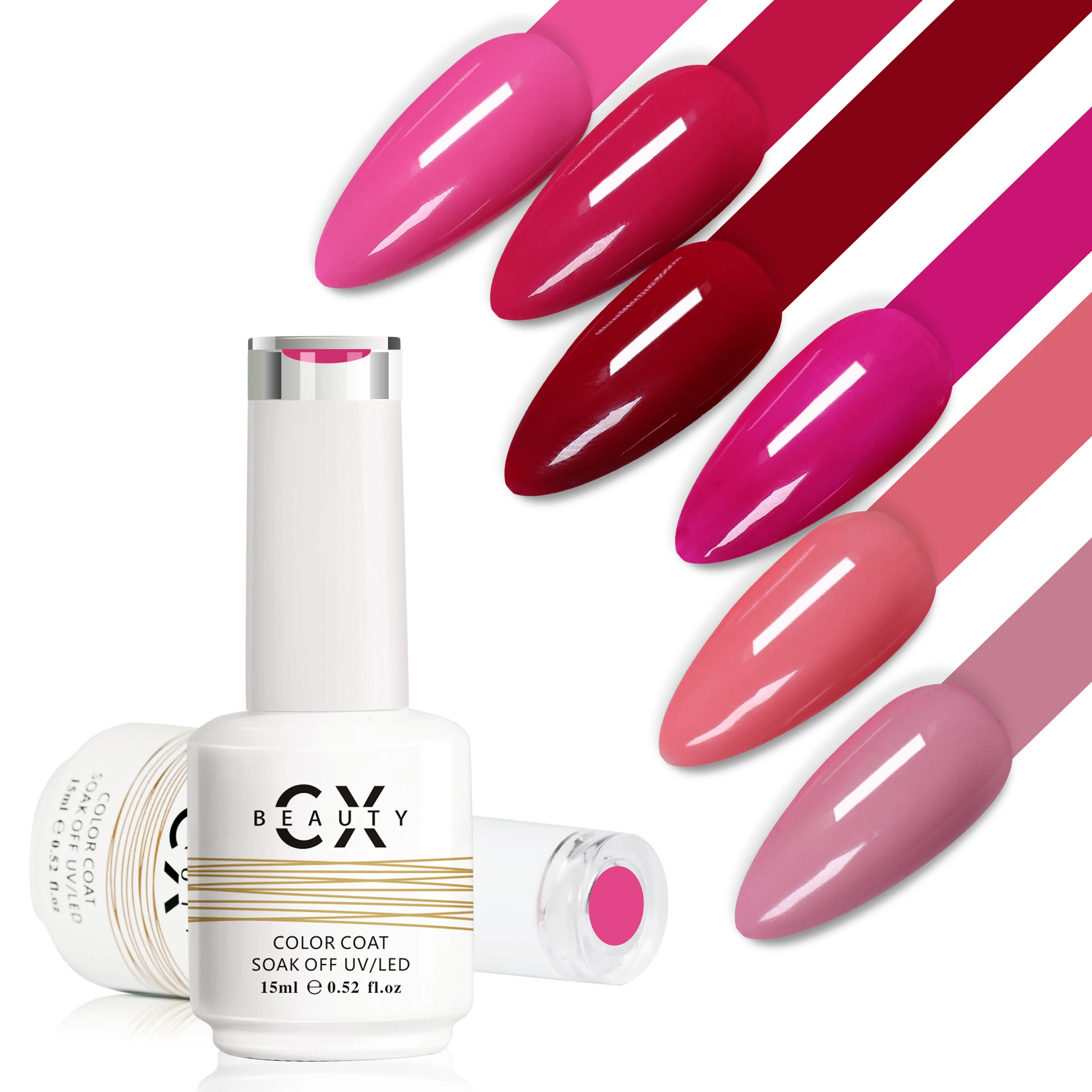 CAIXUAN UV gel factory free samples led nail gel polish classic color gel polish color coat