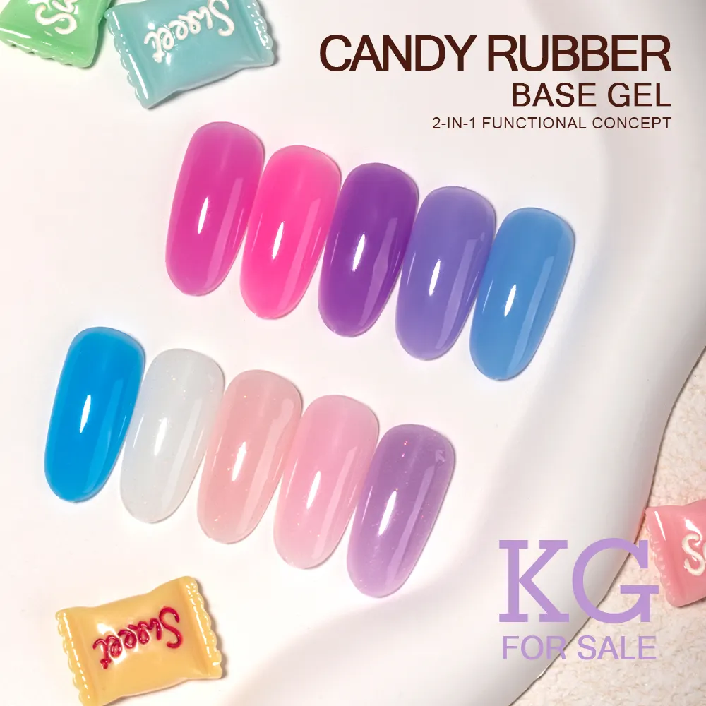 Hot Sale Candy Rubber Base for Your Nail Design Color Rubber Base