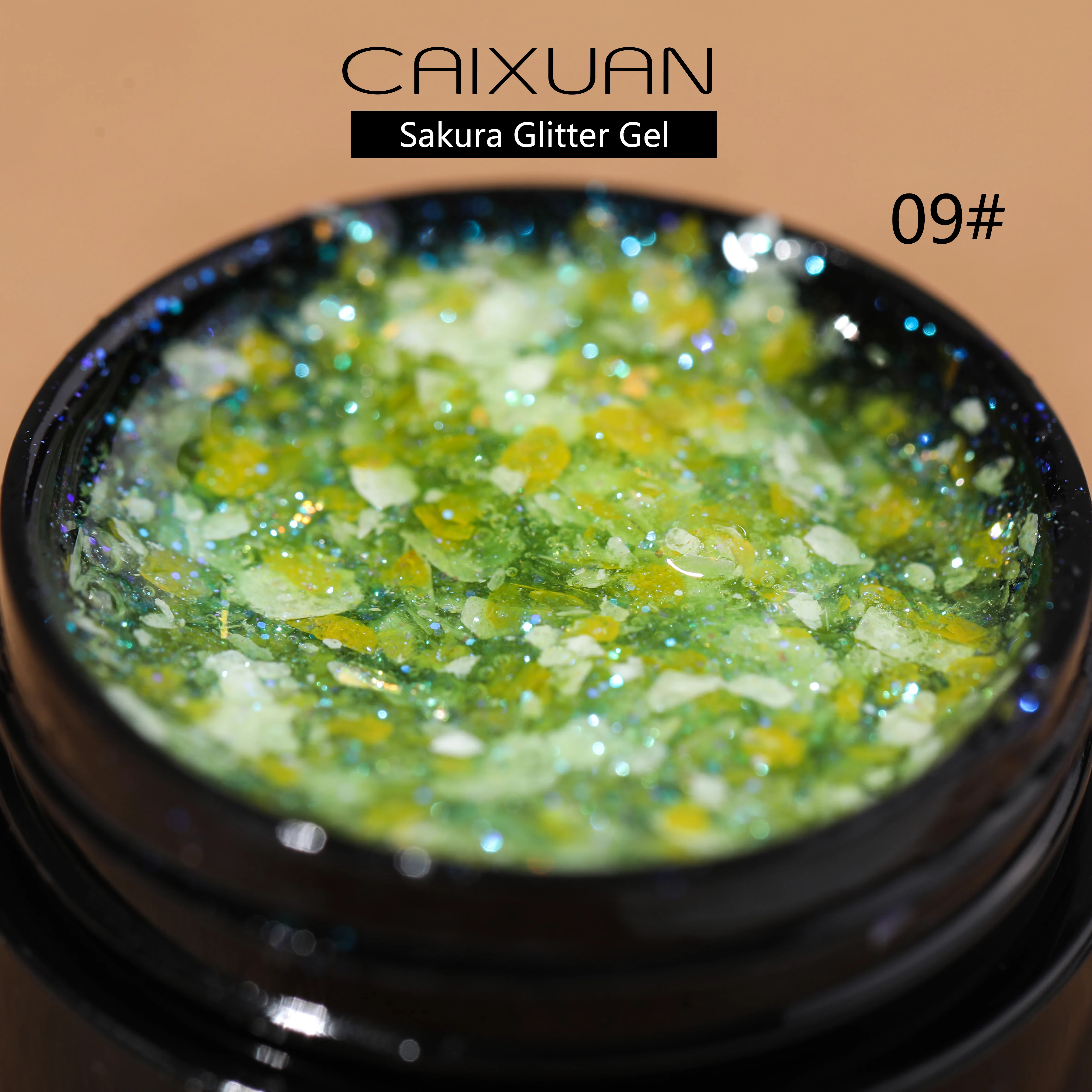 Caixuan new arrival Sakura glitter gel uv gel soak off
