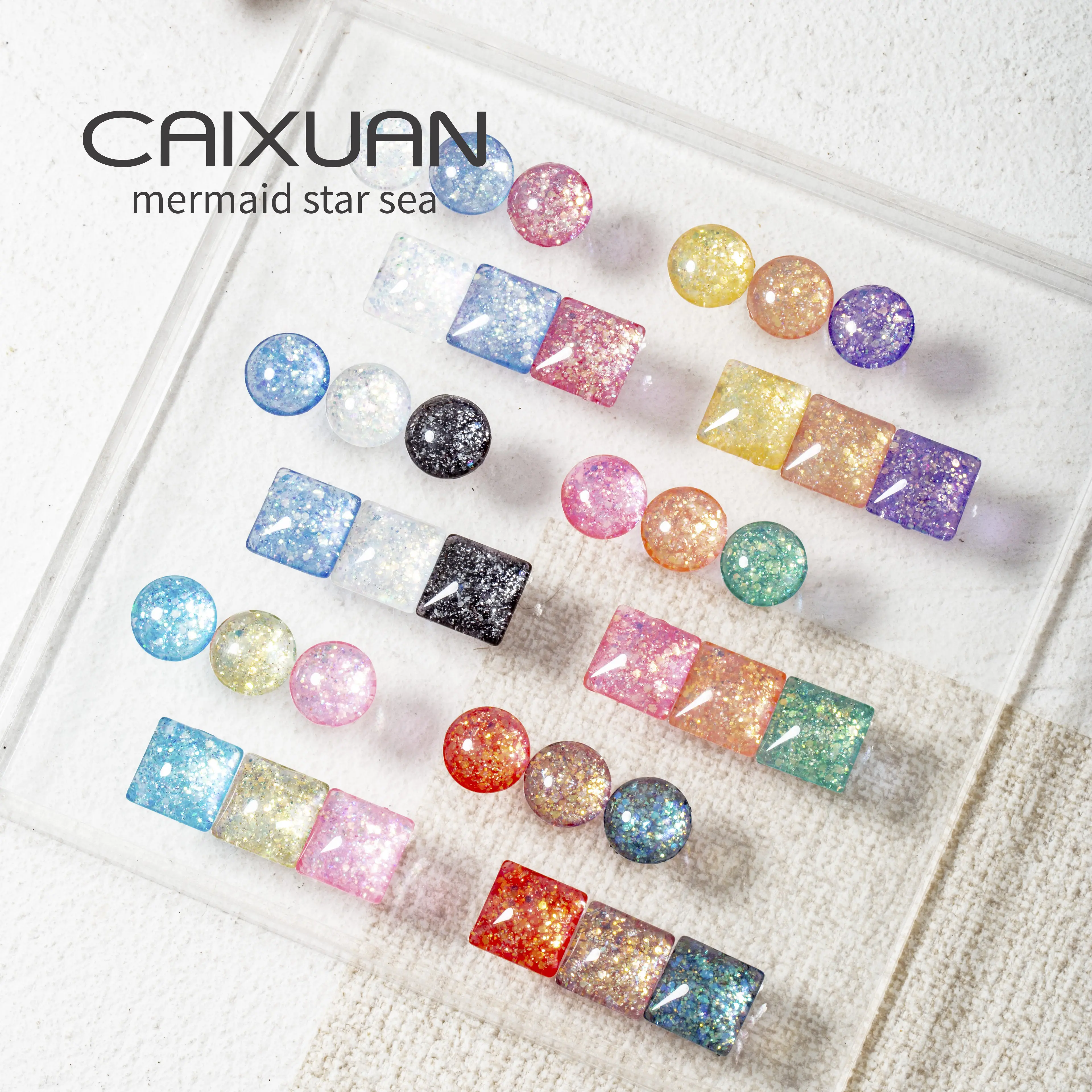 Hot Sale free samples Glitter Gel Mermaid star sea gel nail salon