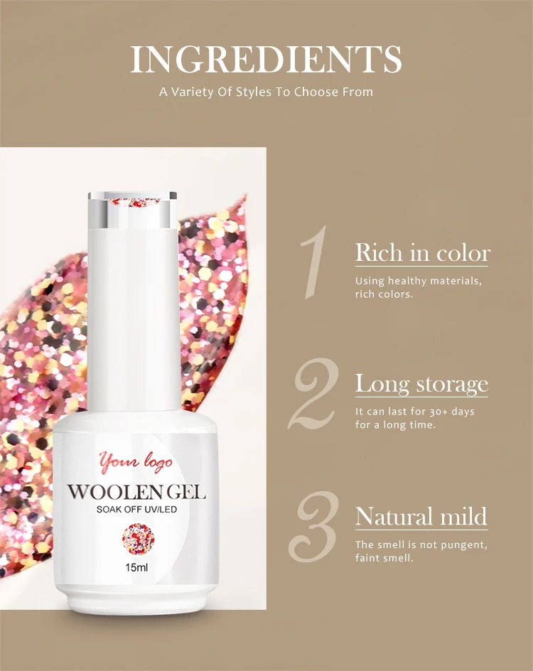 Nail Art Woolen Gel Professional Nail Supply Gel Nail Polish Winter Colors