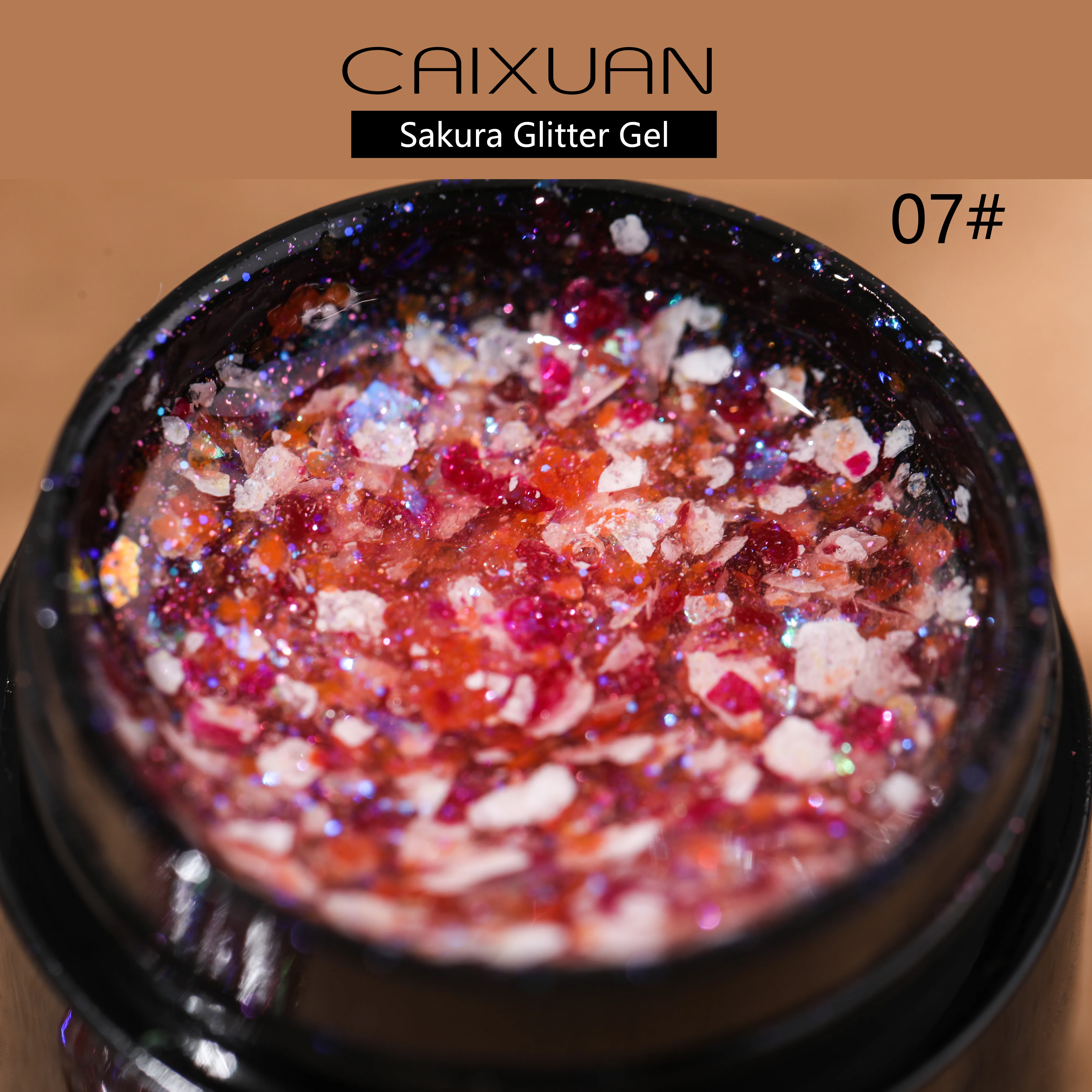 Caixuan new arrival Sakura glitter gel uv gel soak off