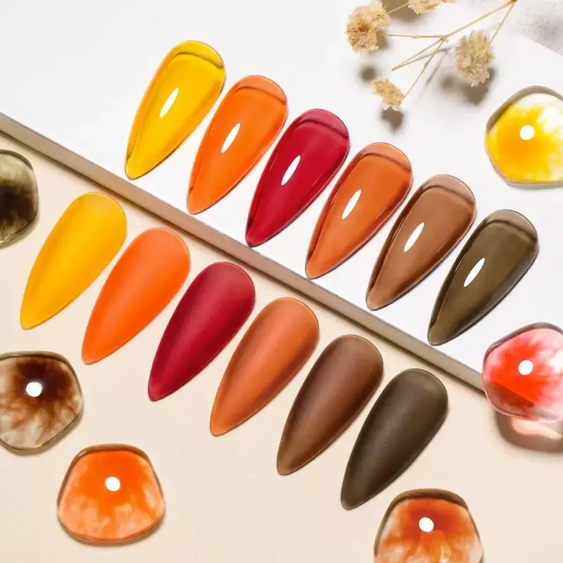 Amber Gel High Quality Gel Nail Polish UV Gel Colour for nail salon