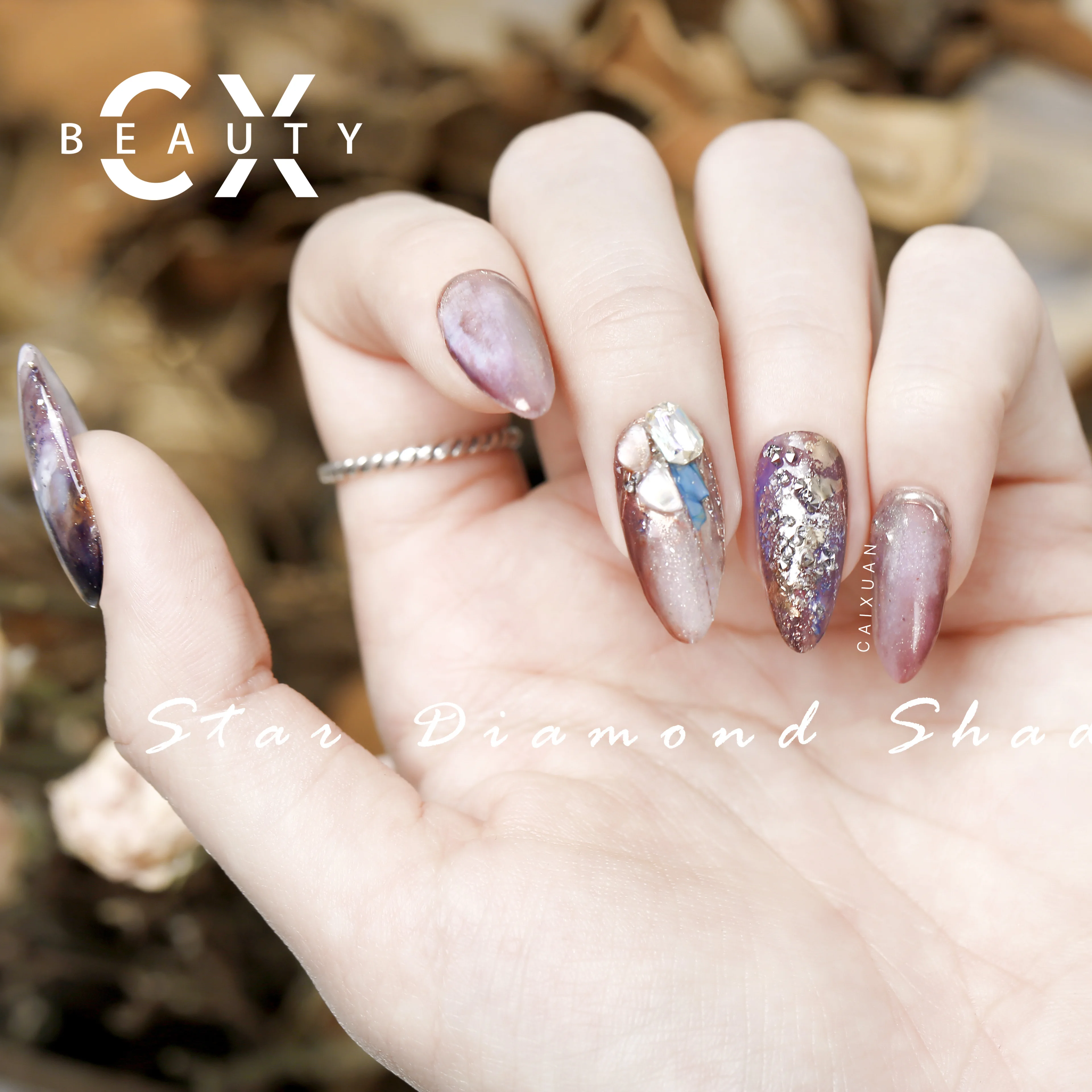 CX brand offer customized service wholesale price diamond effect gel nail kit