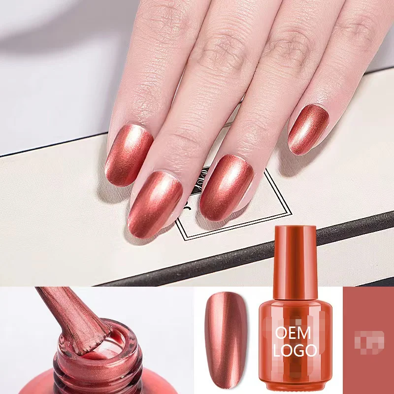 private label metallic and mirror effect gel 15ml chromed nails metallic nail gel