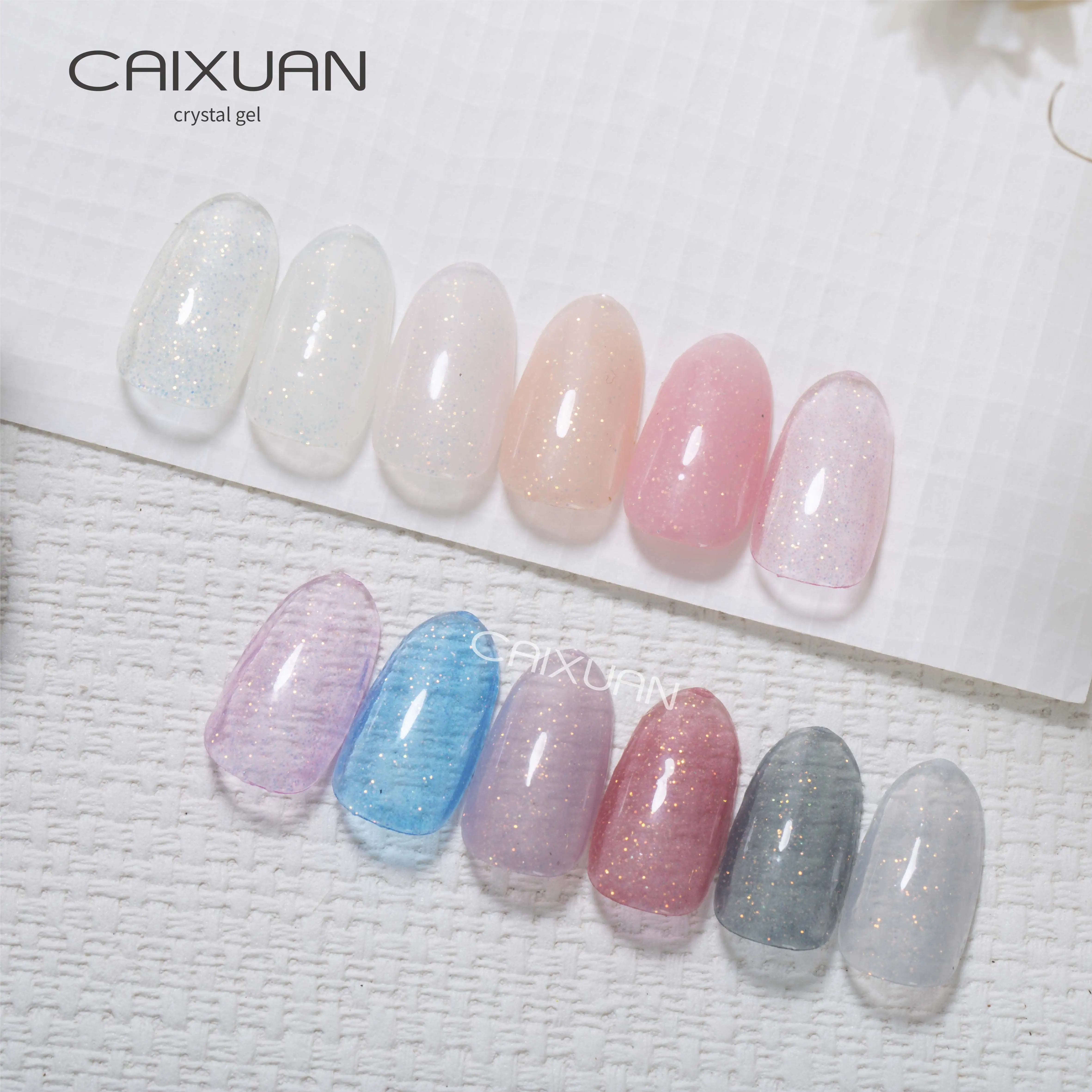 CX Beauty Crystal Gel 12 Colors Soak Off Nail Supply Wholesale