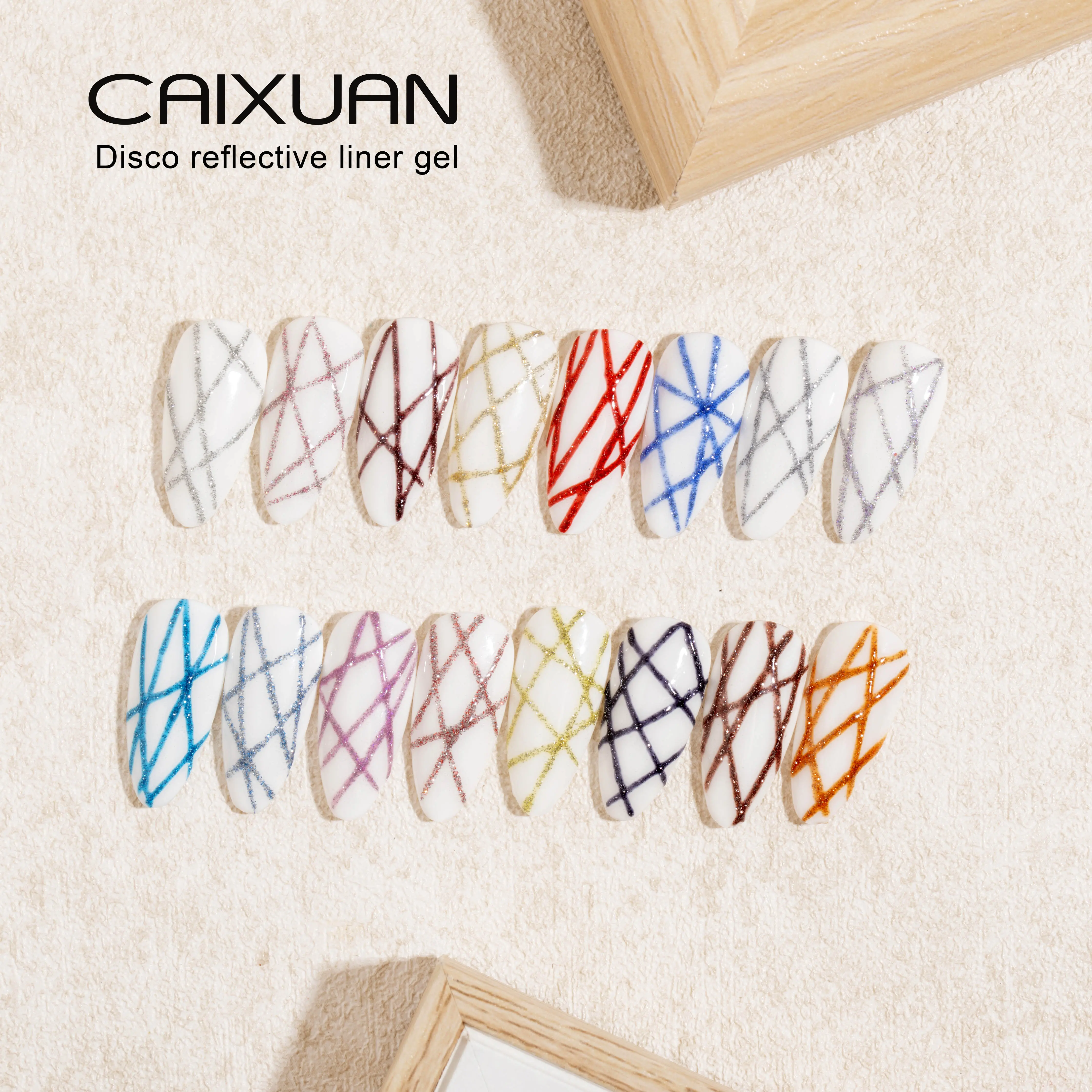 2022 Hot Product High quality Soak Off Uv Gel Reflective Liner Art Gel Disco Flash Gel
