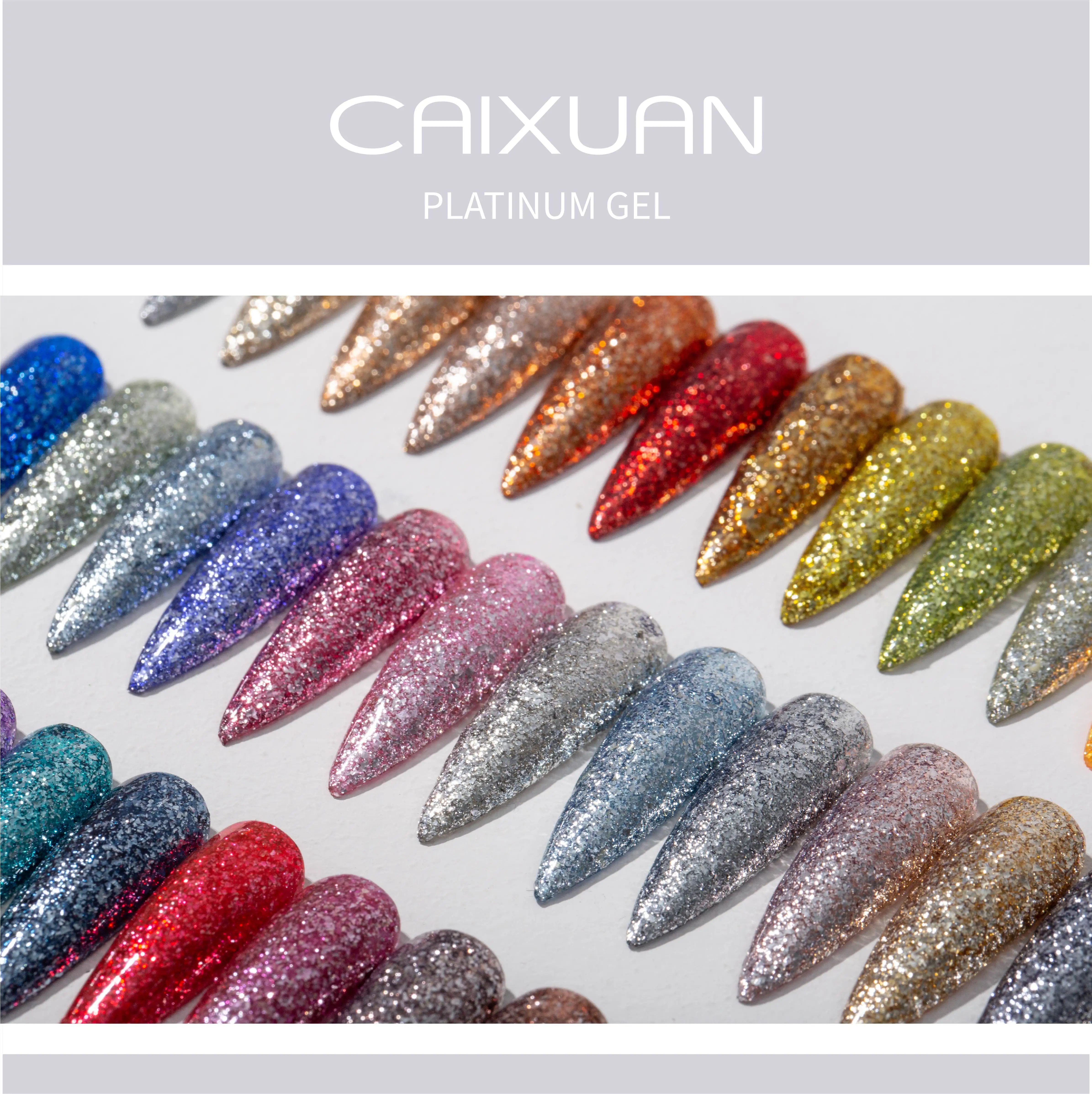 diamond glitter metallic color platinum uv nail popular gel polish shinny hot sale