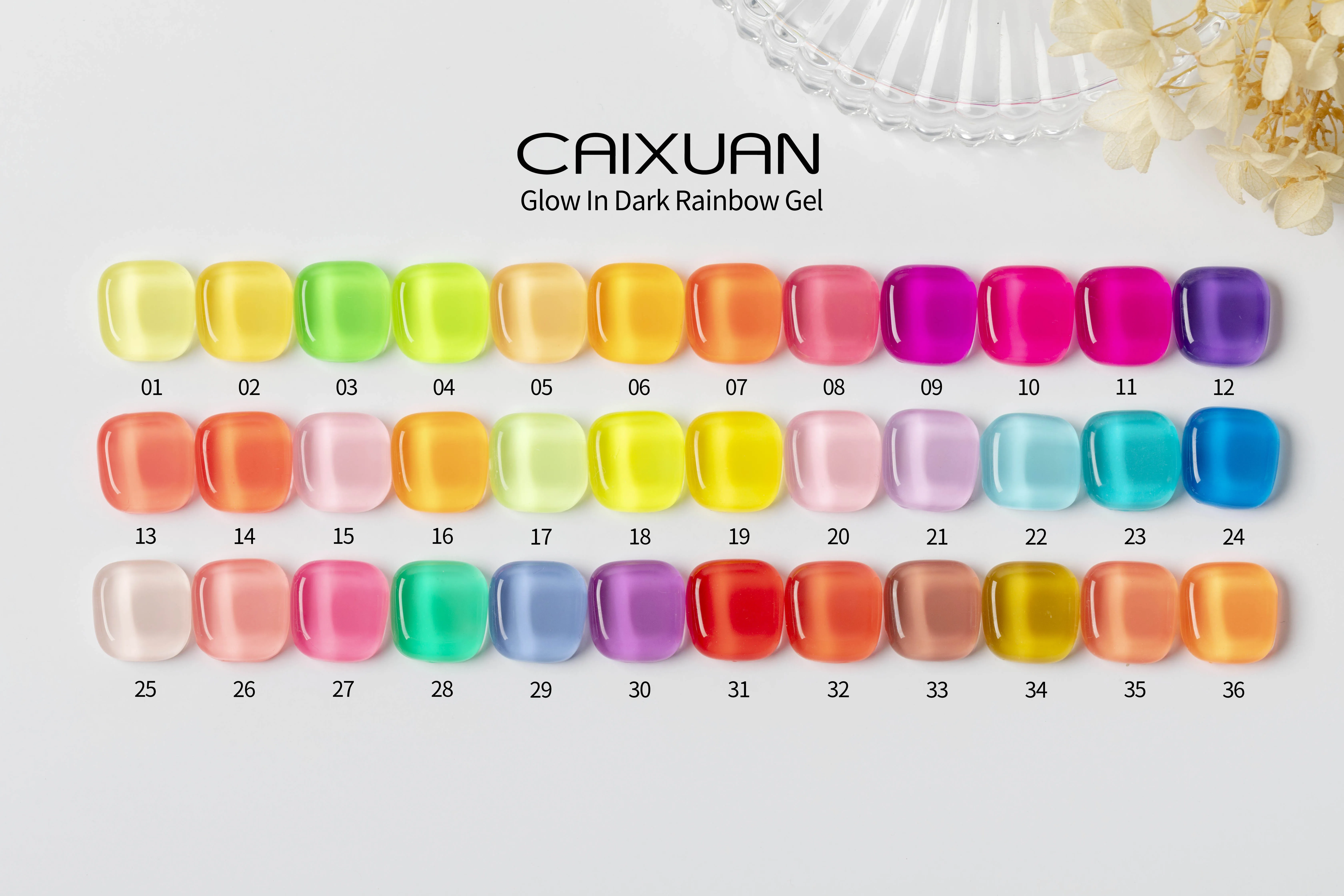 2022 newest neon Glow In Dark Rainbow Gel Soak Off uv gel nail polish with customized logo