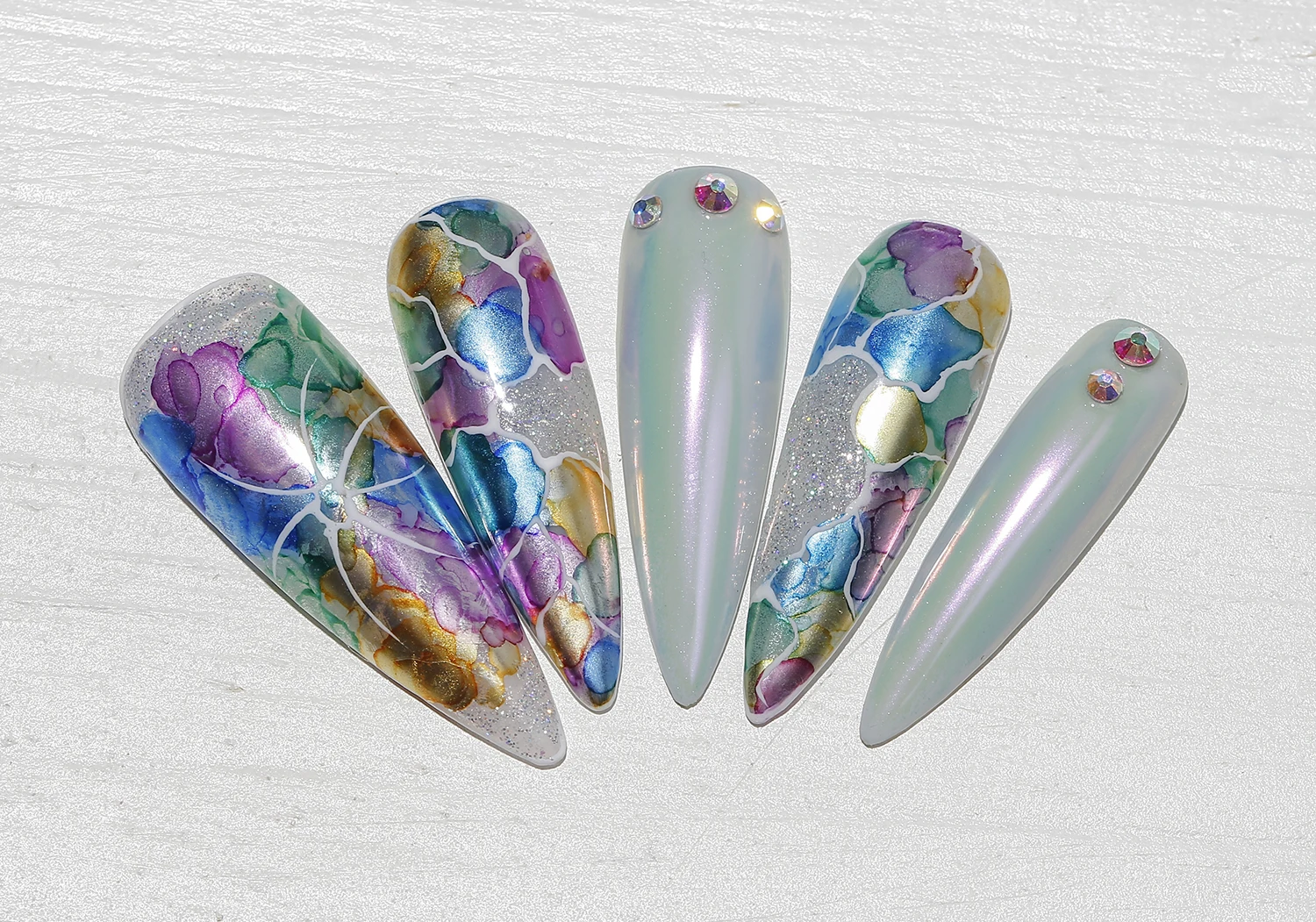 Wholesale 15ml/10ml nail beauty metallic marble ink gel uv led blossom gel long lasting